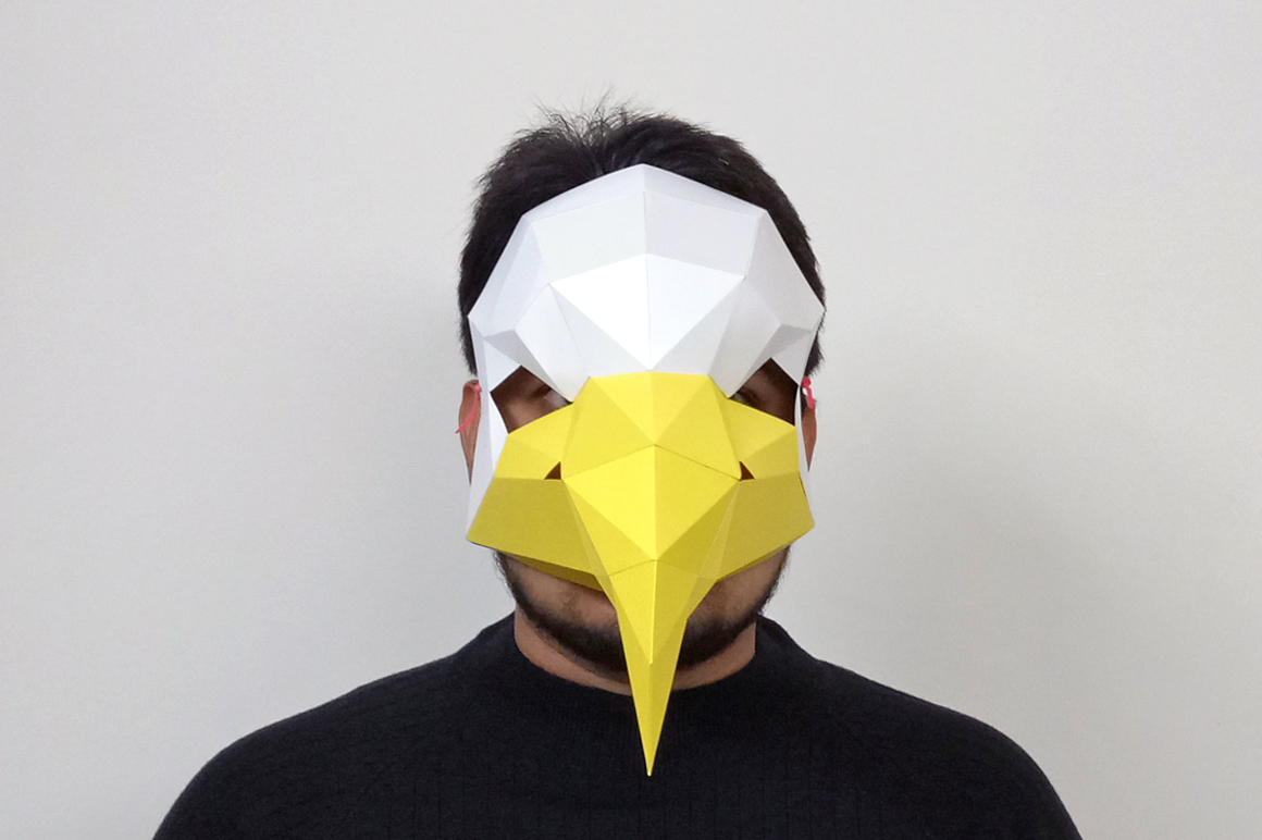 DIY Eagle Mask - 3d papercraft (47341) | Printables | Design Bundles