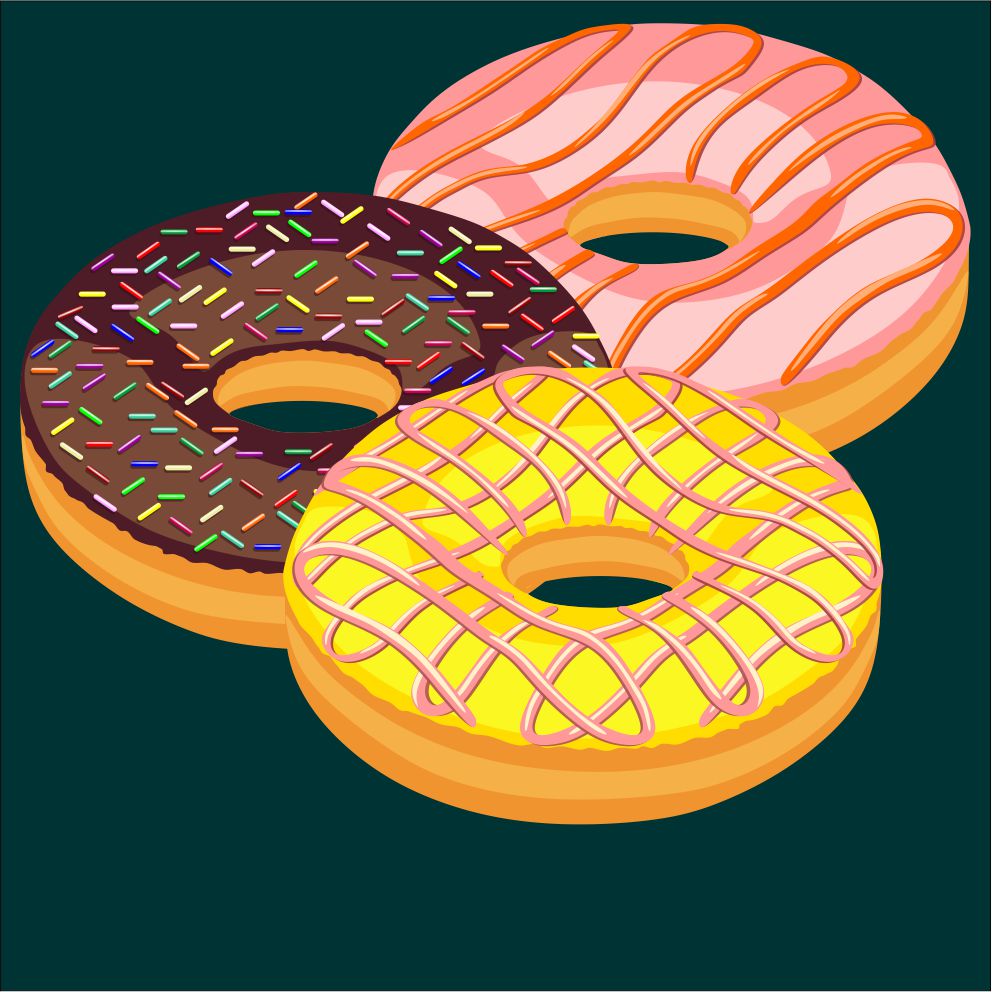 Donuts Clip Art Doughnuts clipart JPG files and PNG files.