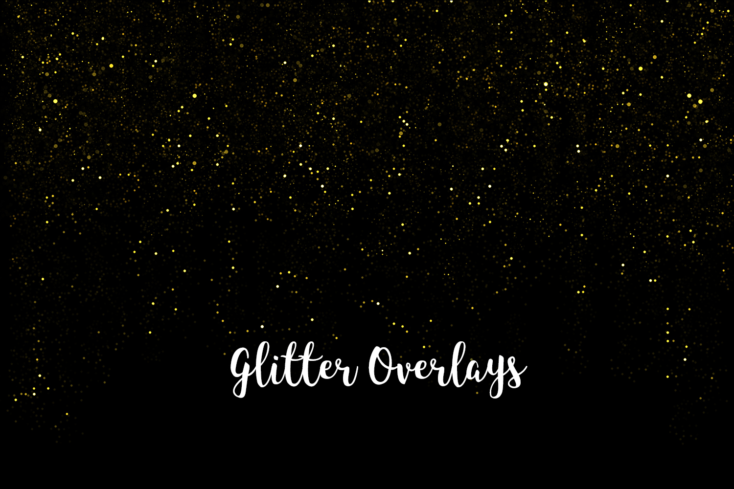 Yellow Glitter Overlays, Gold Glitter Bokeh Overlays (326729 ...