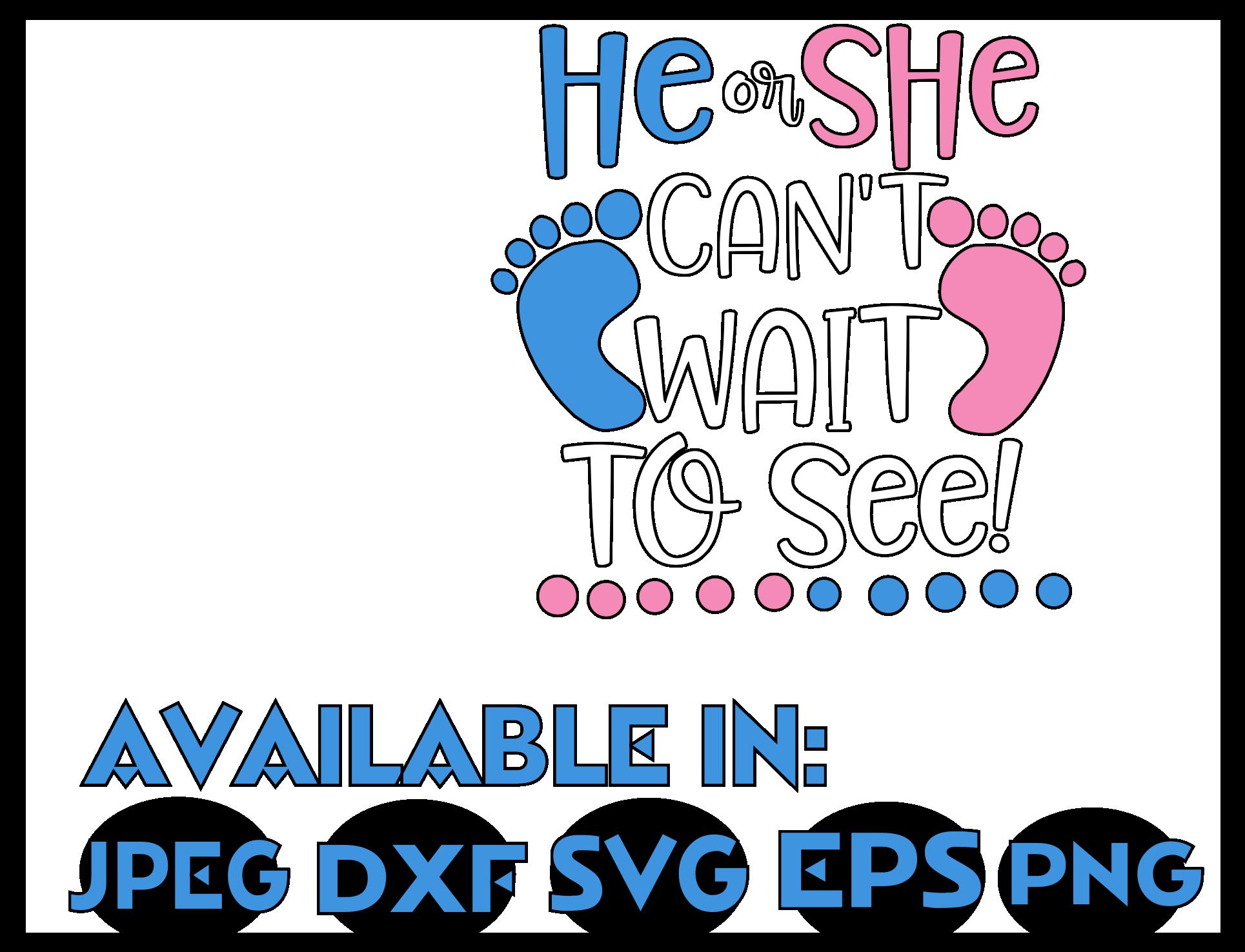 Download Baby SVG DXF JPEG Silhouette Cameo Cricut Gender reveal ...