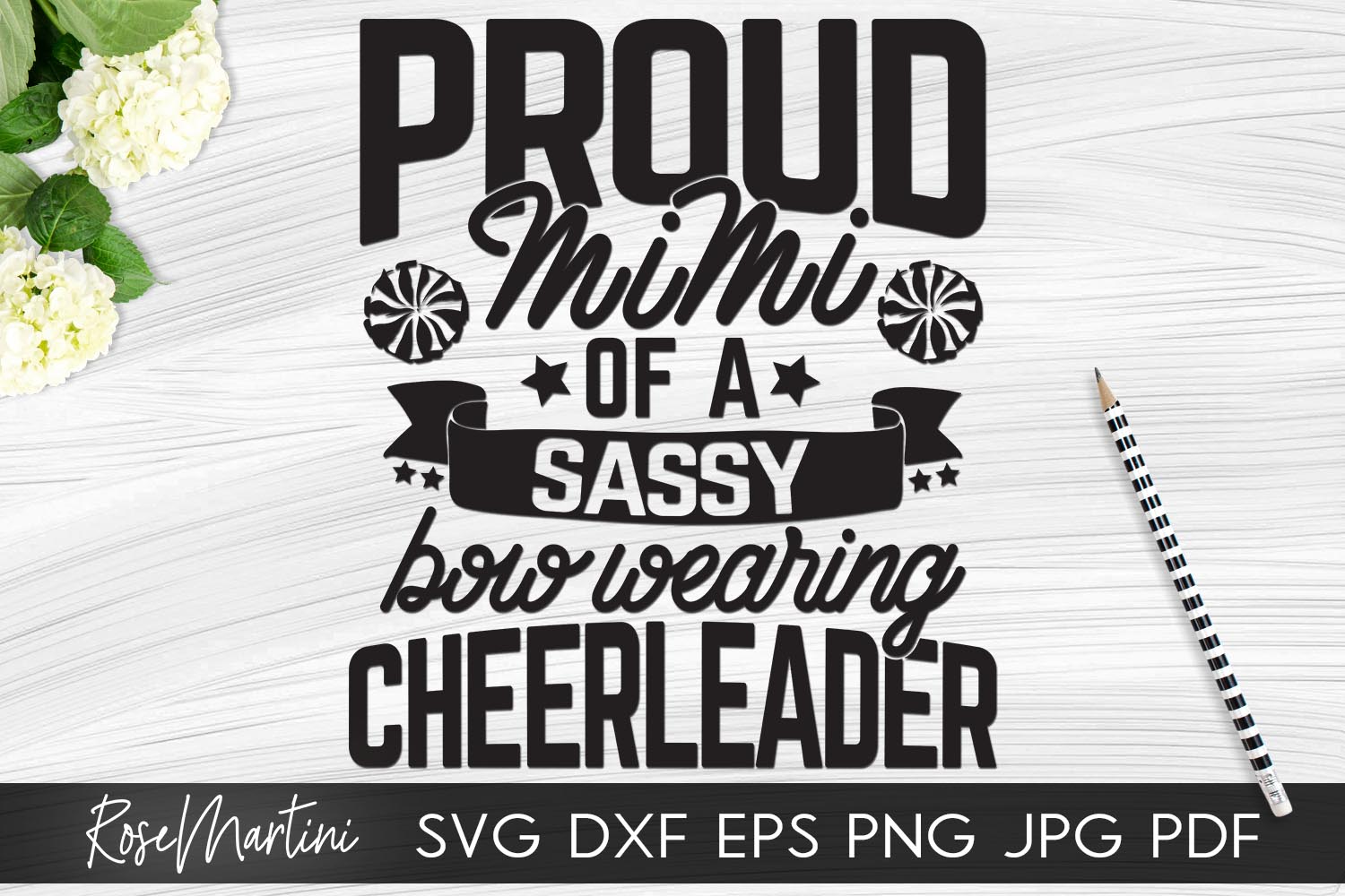 Proud Mimi of a Sassy Bow Wearing Cheerleader Cheer Grandma