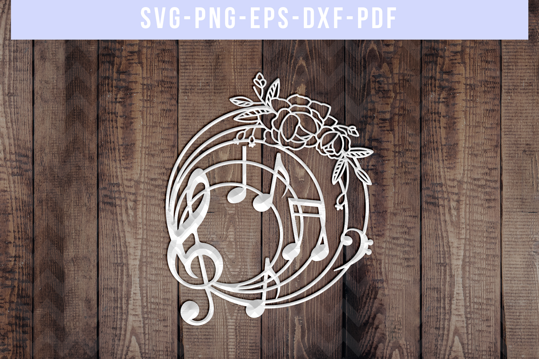 Treble Clef Paper Cut Template, Music Clip Art, SVG, PDF (328844