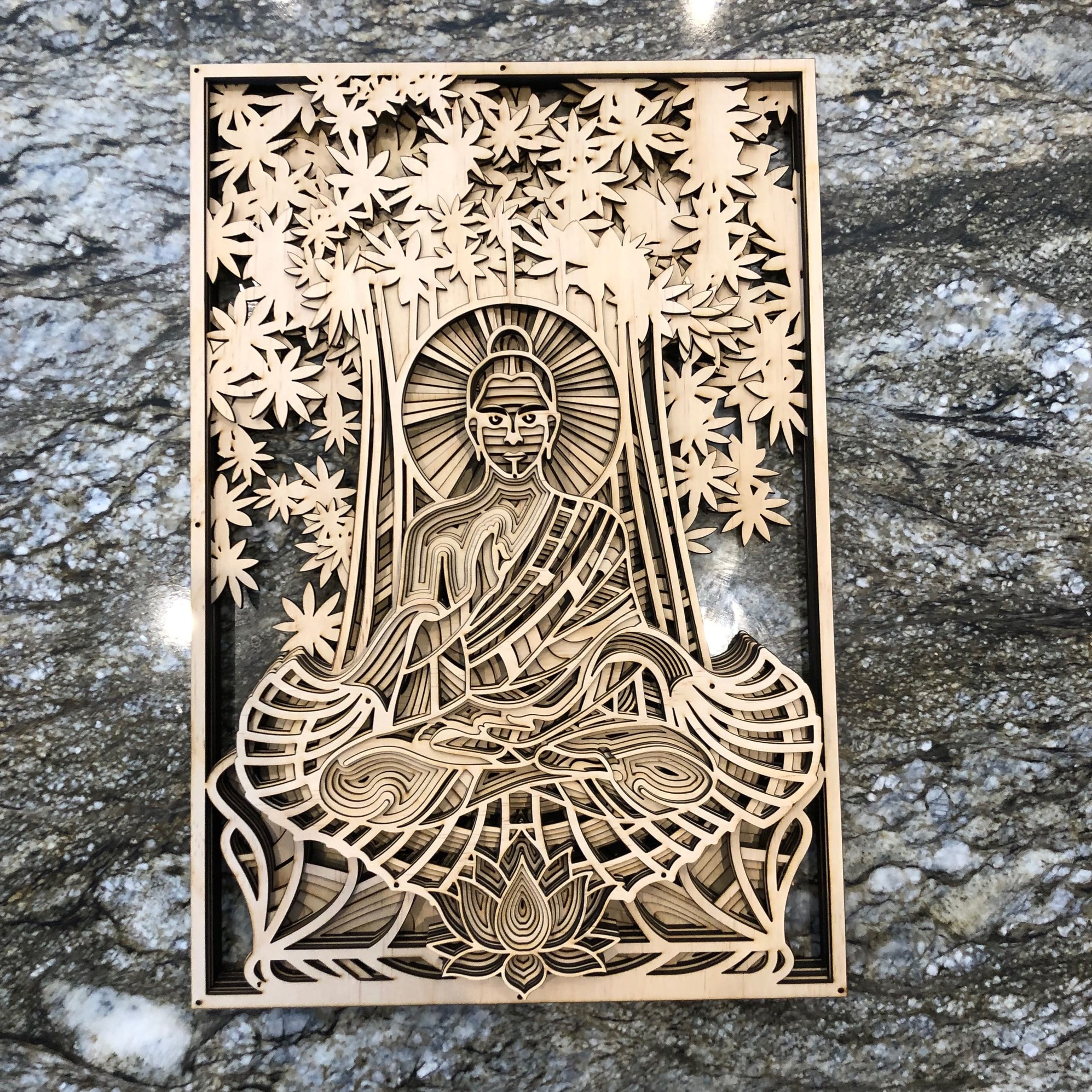 Download Multilayer Mandala 'Buddha' Files for CNC Laser