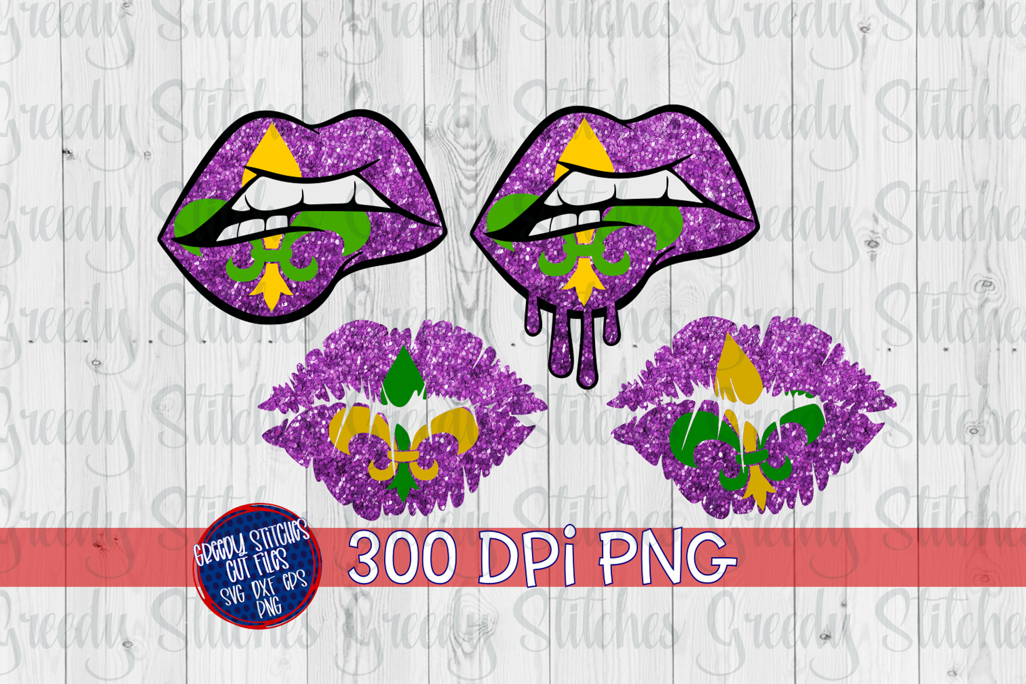 Download Glitter Mardi Gras Lips PNG For Sublimation (441486 ...