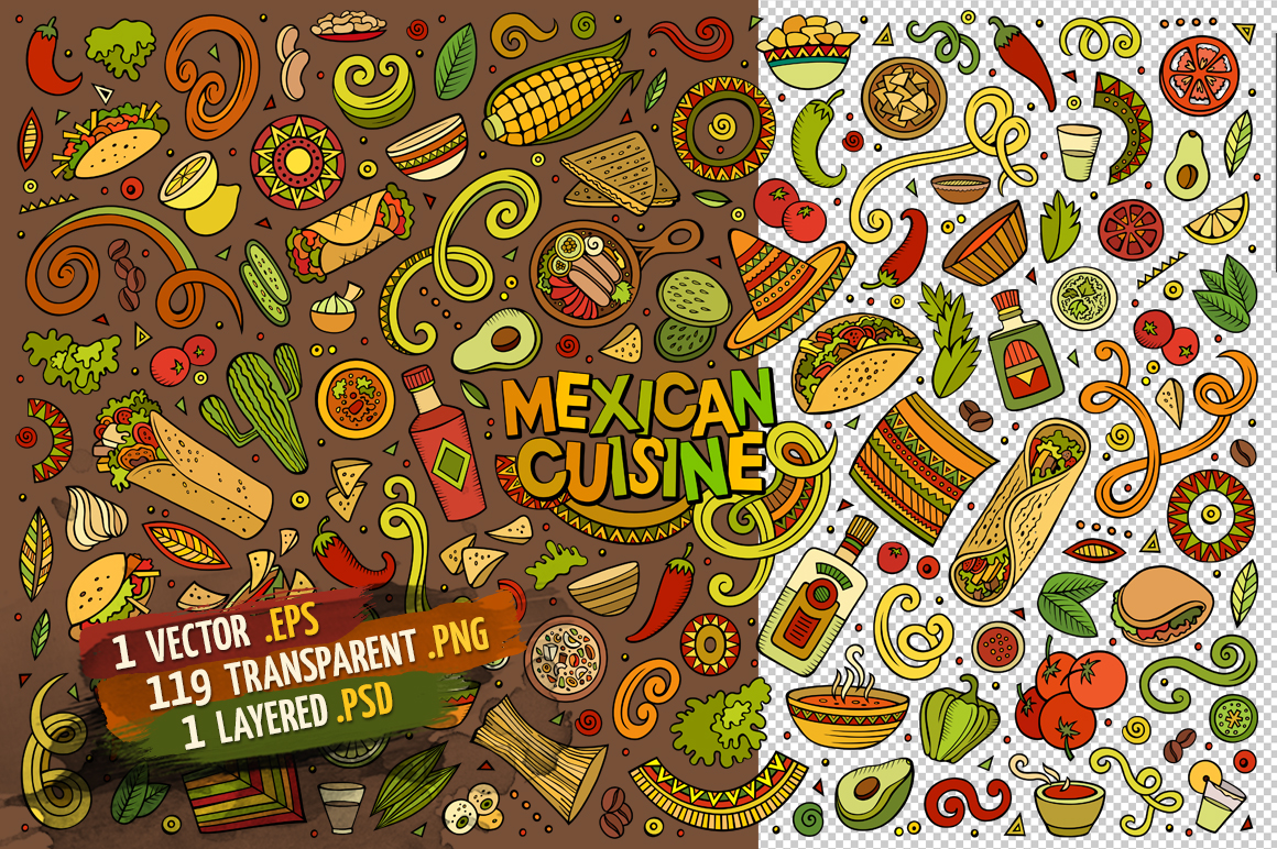 mexican-food-objects-set