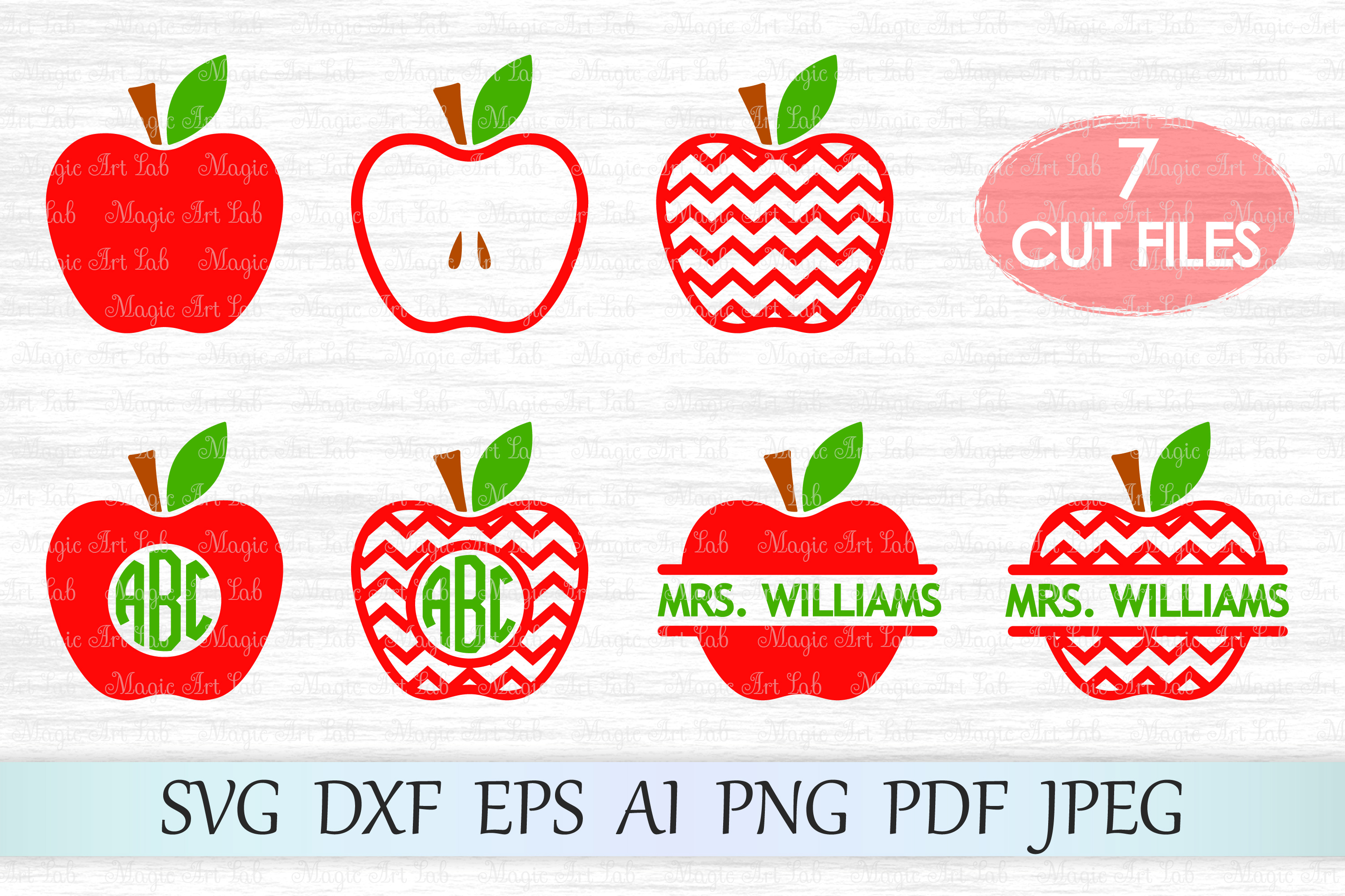 Apple SVG, Teacher svg, Back to school svg, Chevron apple (128431