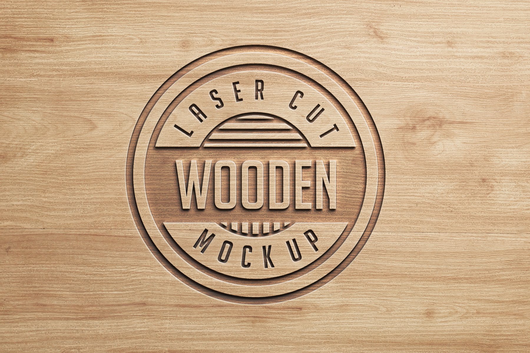 Logo Mockups Wood Set