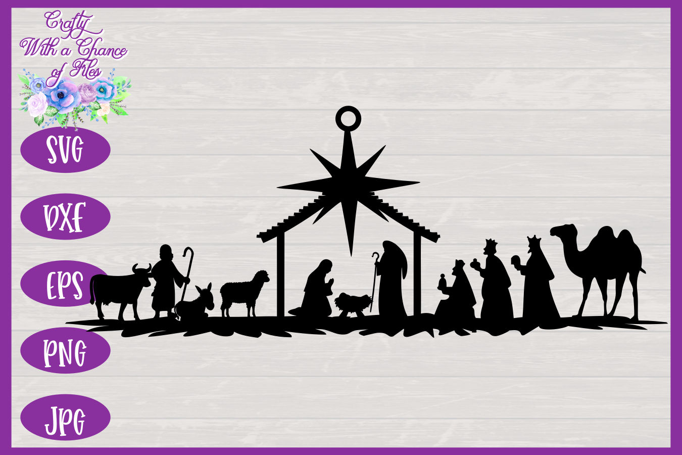 Download Nativity SVG | Christmas SVG | Laser Cut Ornament SVG ...