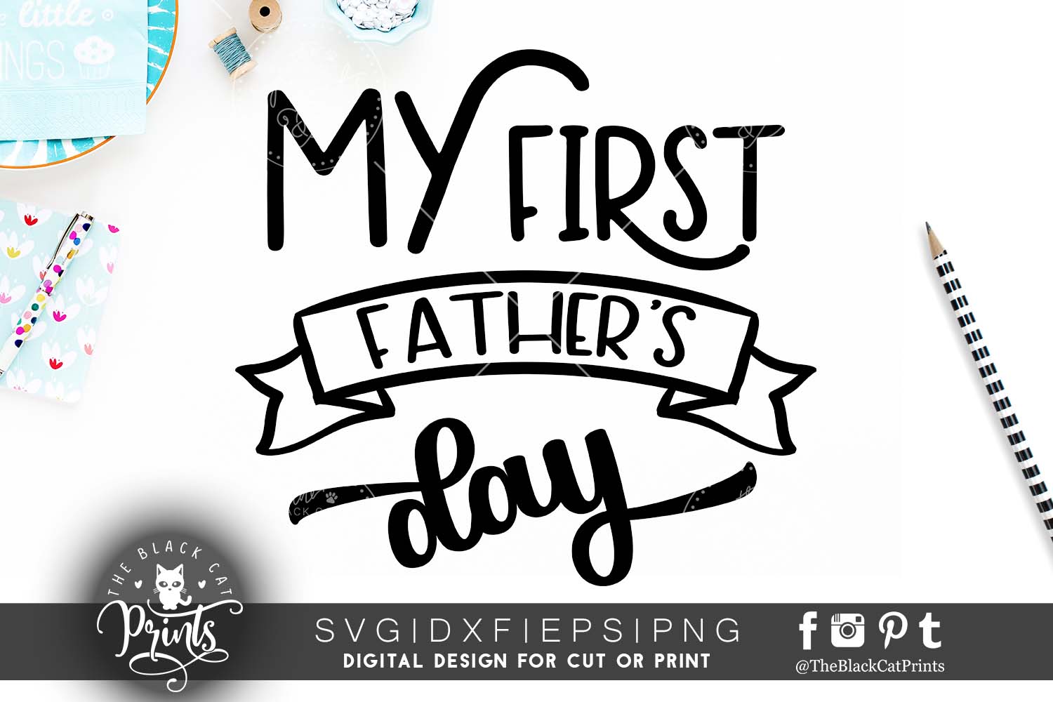 My first father's day SVG PNG EPS DXF (20412) | Cut Files | Design Bundles