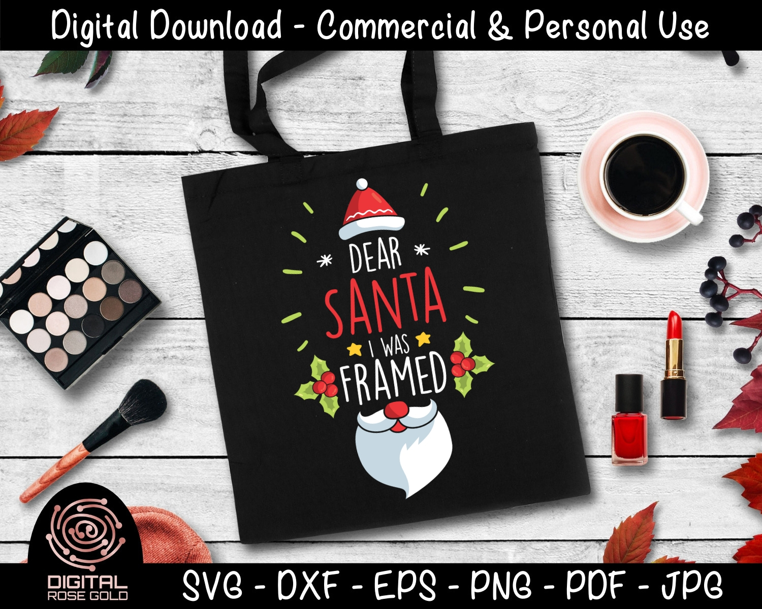 Download Dear Santa I Was Framed - Funny Christmas SVG, Holiday SVG ...
