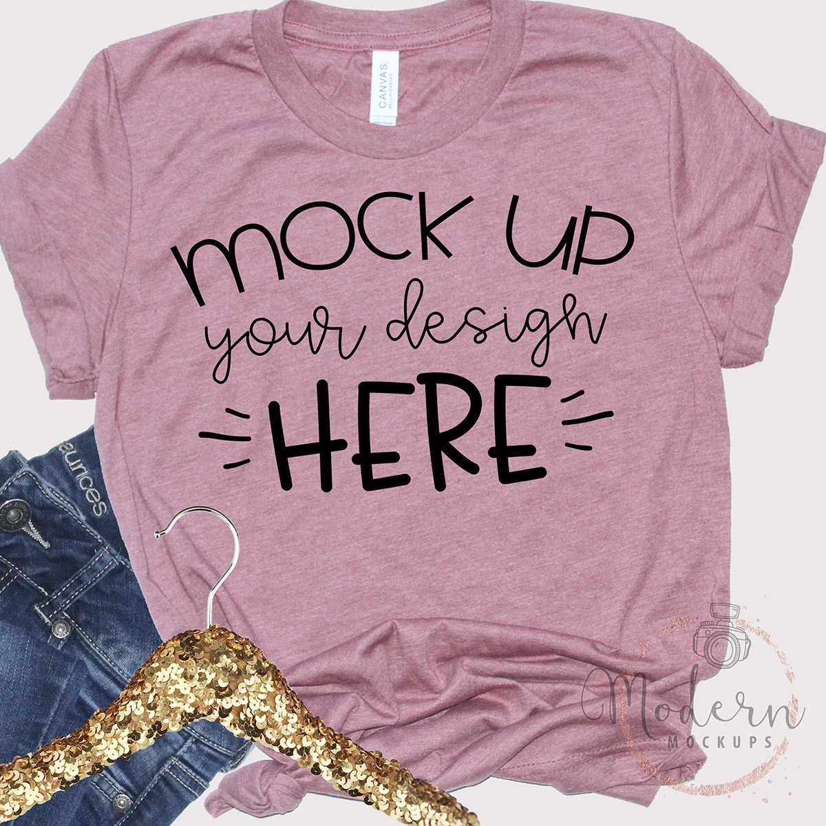 Download Mock up Bella Canvas 3001 Heather Mauve Unisex Mockup ...