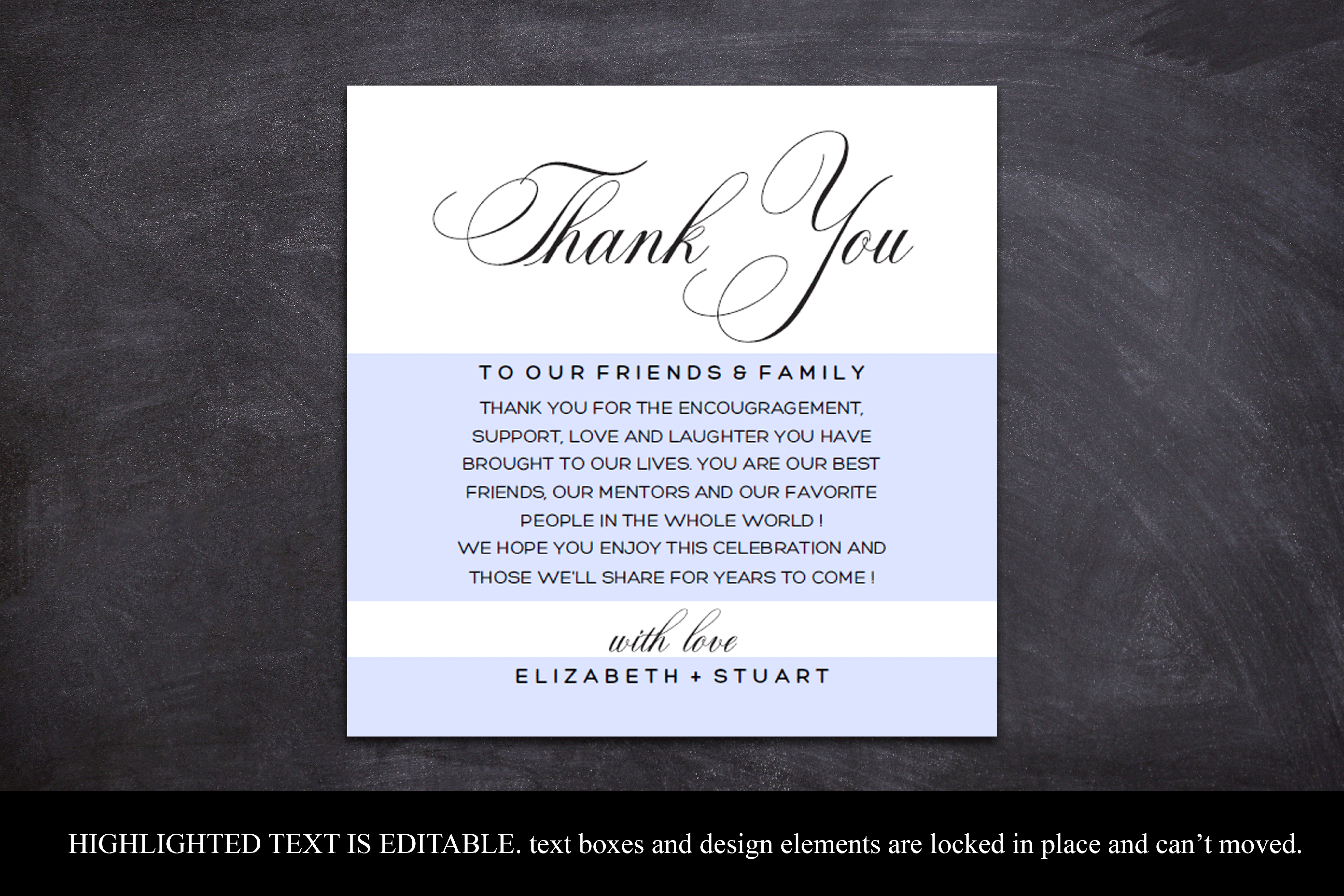 Thank You Note Template Wedding