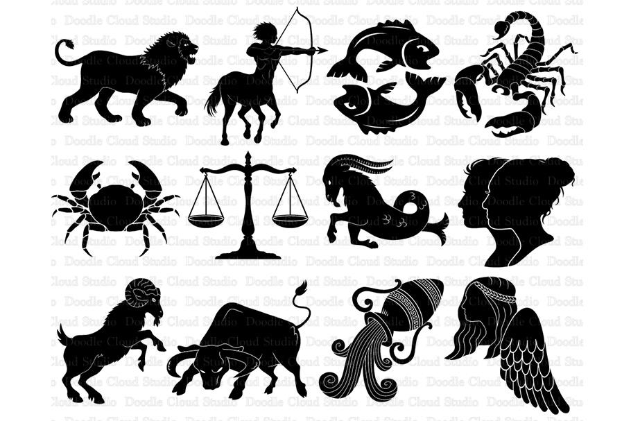 Download Astrology Sign SVG, Zodiac Sign SVG, 12 Illustrated Zodiac ...
