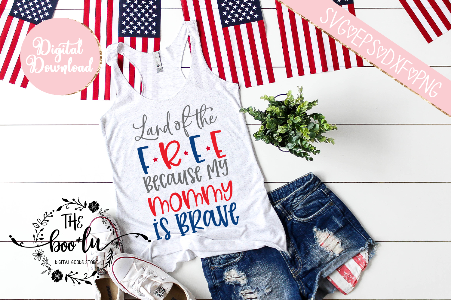 Download Land Of The Free Because My Mommy Is Brave Svg Eps Dxf Png 265583 Svgs Design Bundles