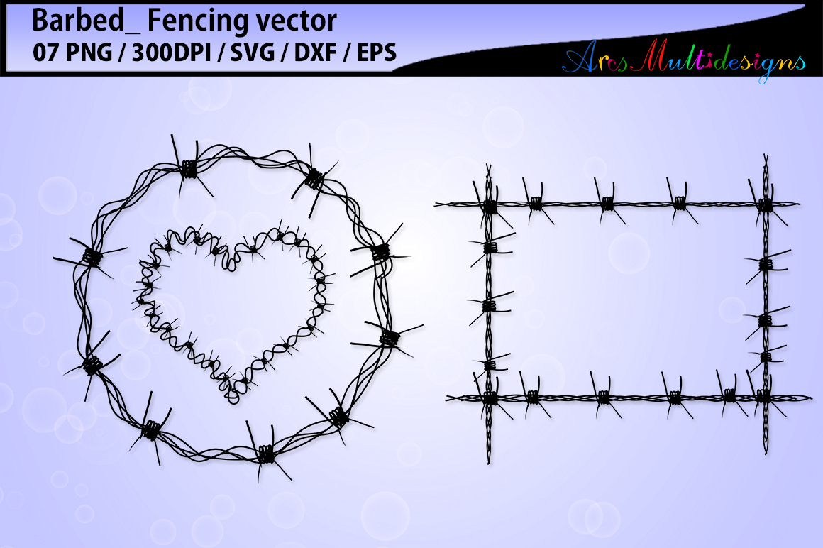 Barbed wire silhouette svg / barbed wire pack vector / fence svg ...