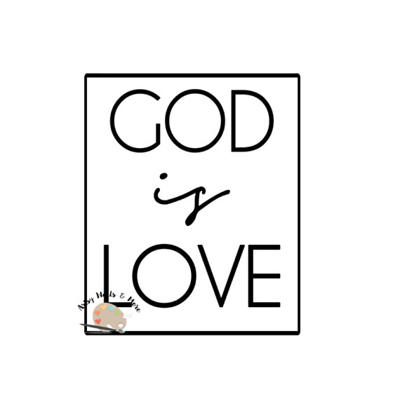 Download God is love SVG png jpg CUT file for silhouette cricut ...