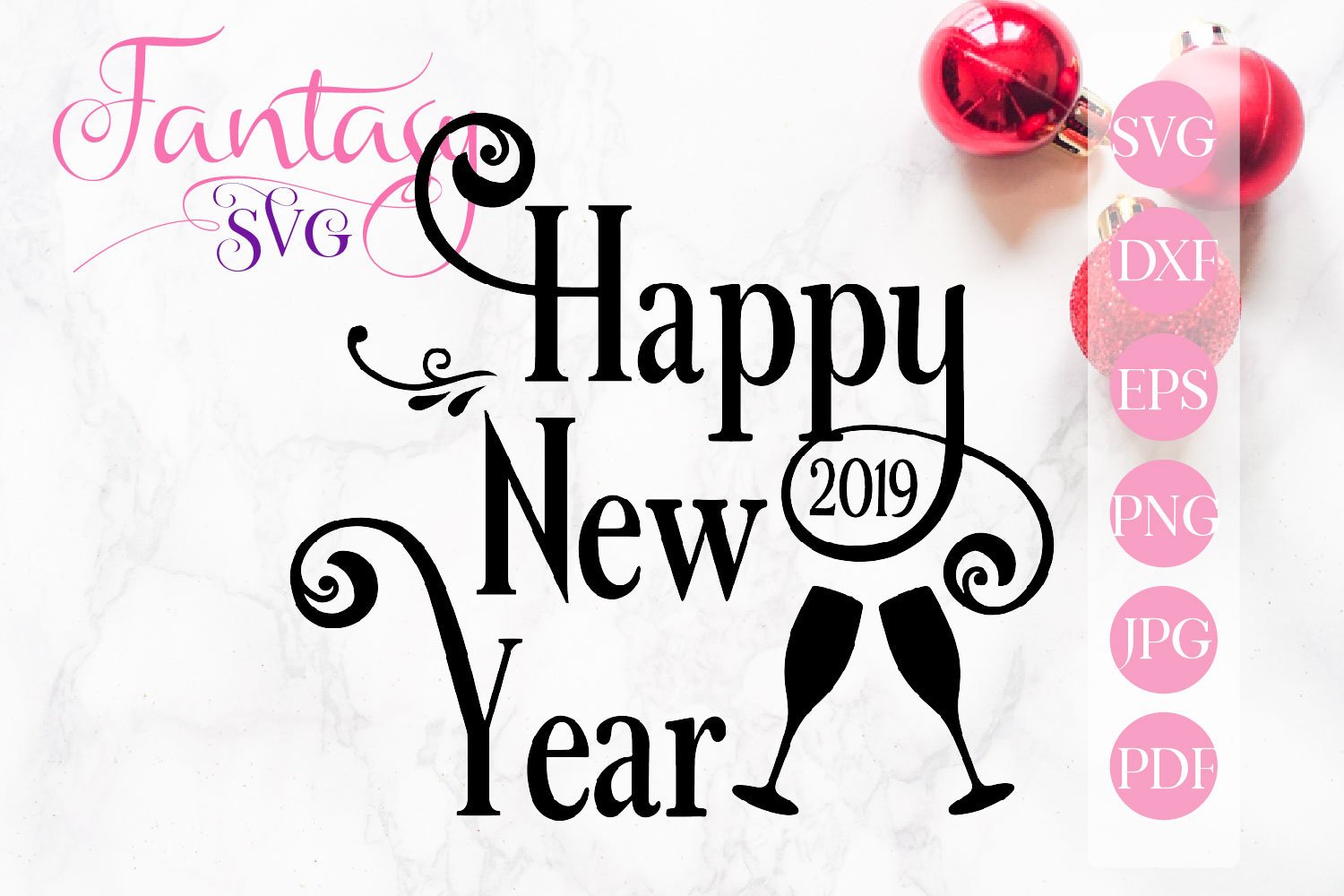 Download Happy new year svg cut file for silhouette and cricut (181698) | SVGs | Design Bundles