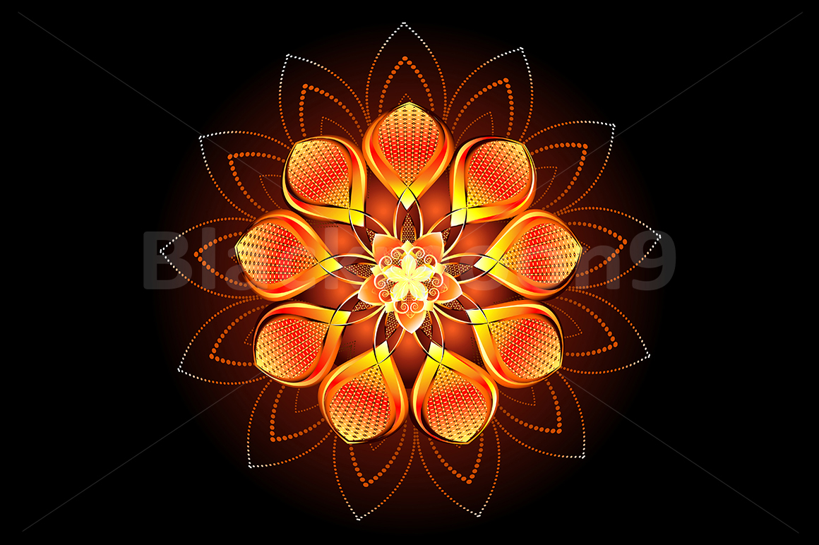 Abstract Orange Flower