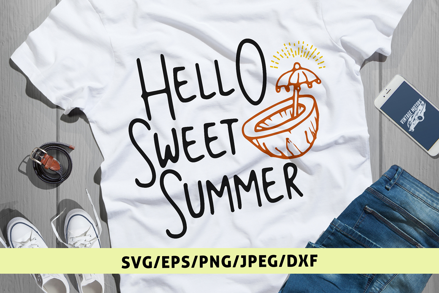 Download Hello Sweet Summer - Summer SVG EPS DXF PNG Cutting Files ...
