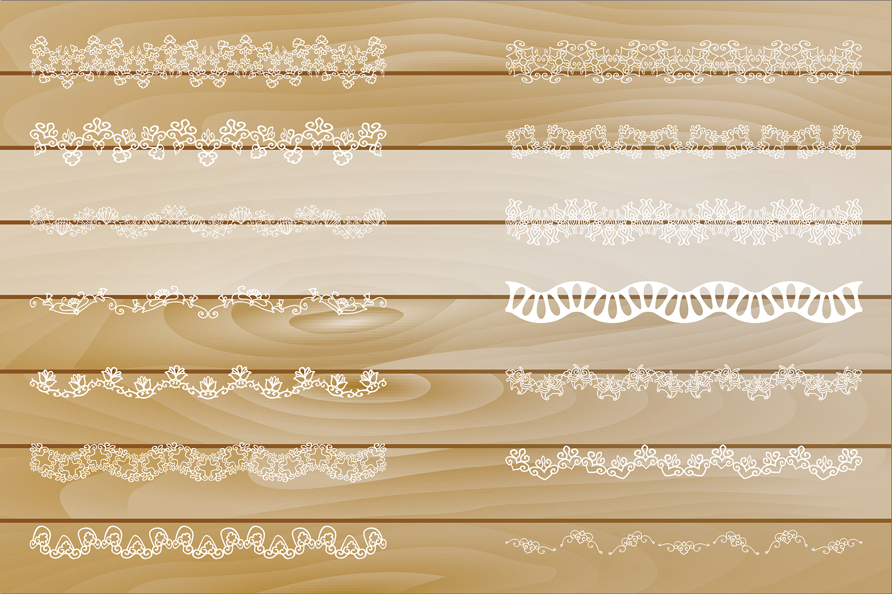 White Lace Borders Clipart & Vectors - White Lace Borders