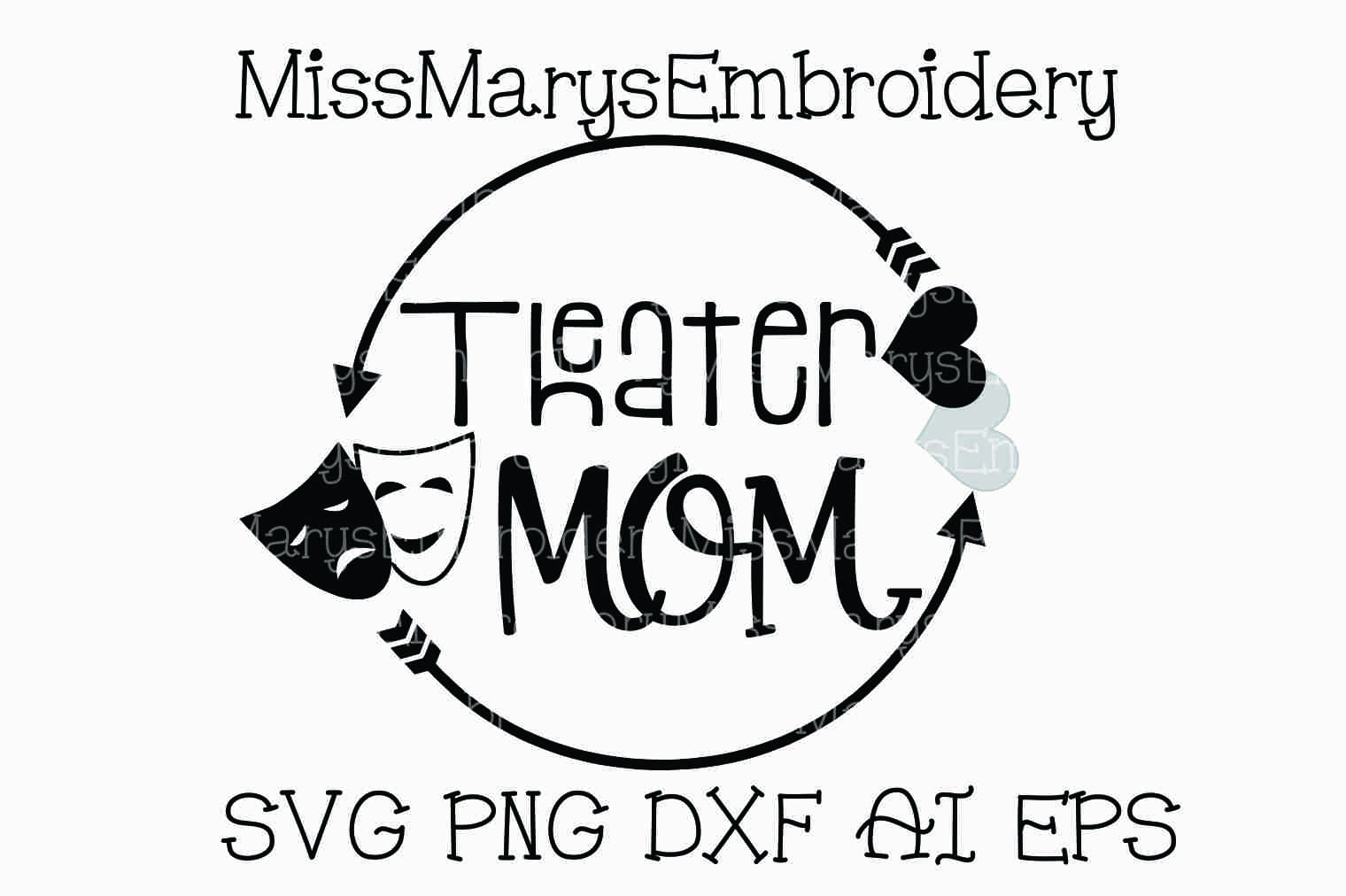 Download Theater Mom Arrow Monogram SVG Cutting File PNG DXF AI EPS Arts (80867) | Cut Files | Design Bundles