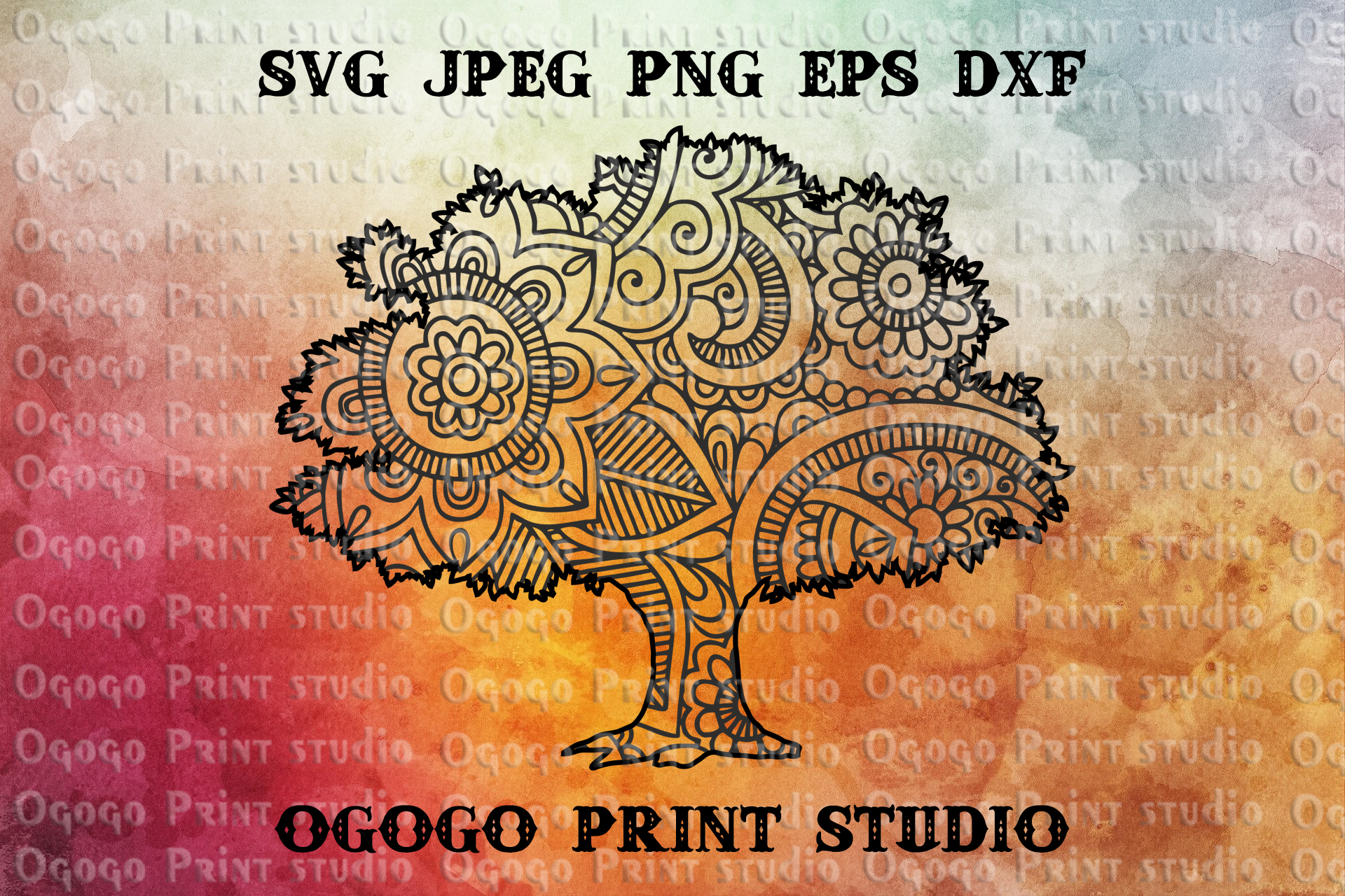 Download Tree SVG, zentangle SVG, Wedding svg, Mandala svg, Family (230684) | Cut Files | Design Bundles