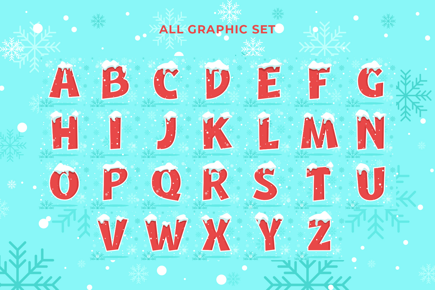 winter-alphabet-set