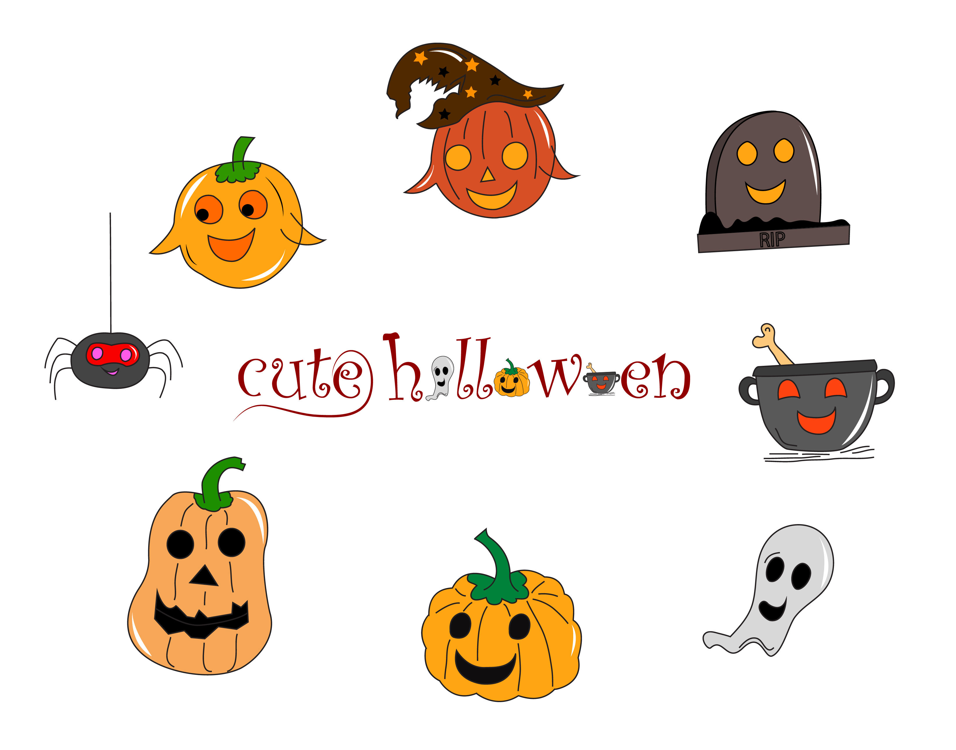 Halloween / cute halloween vector graphics / halloweeen svg / halloween