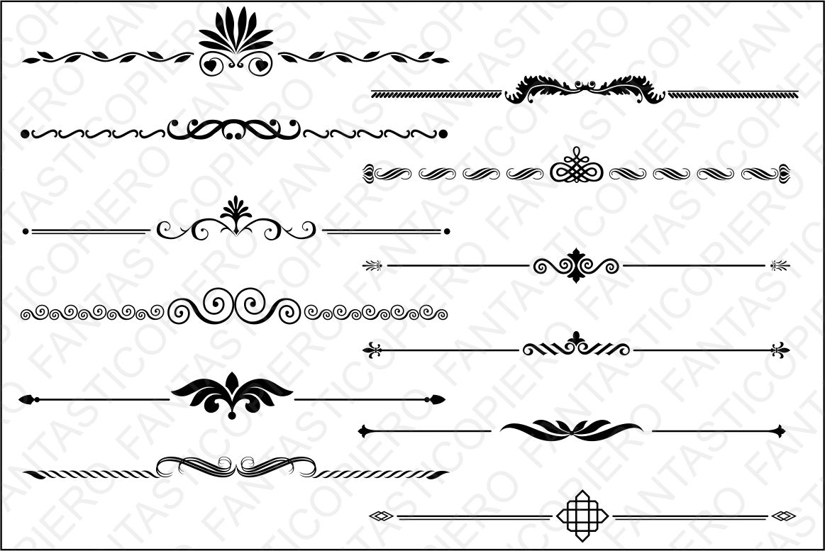 Download Text Dividers (set 2) SVG files for Silhouette Cameo and Cricut. Text Dividers clipart PNG ...
