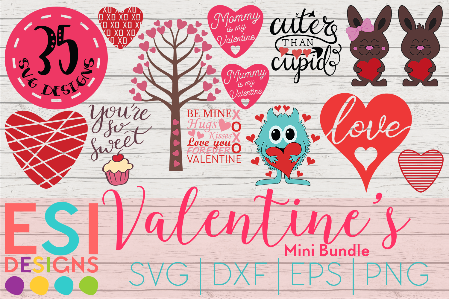 Download Valentine's SVG Bundle | SVG DXF EPS PNG (193238) | SVGs | Design Bundles
