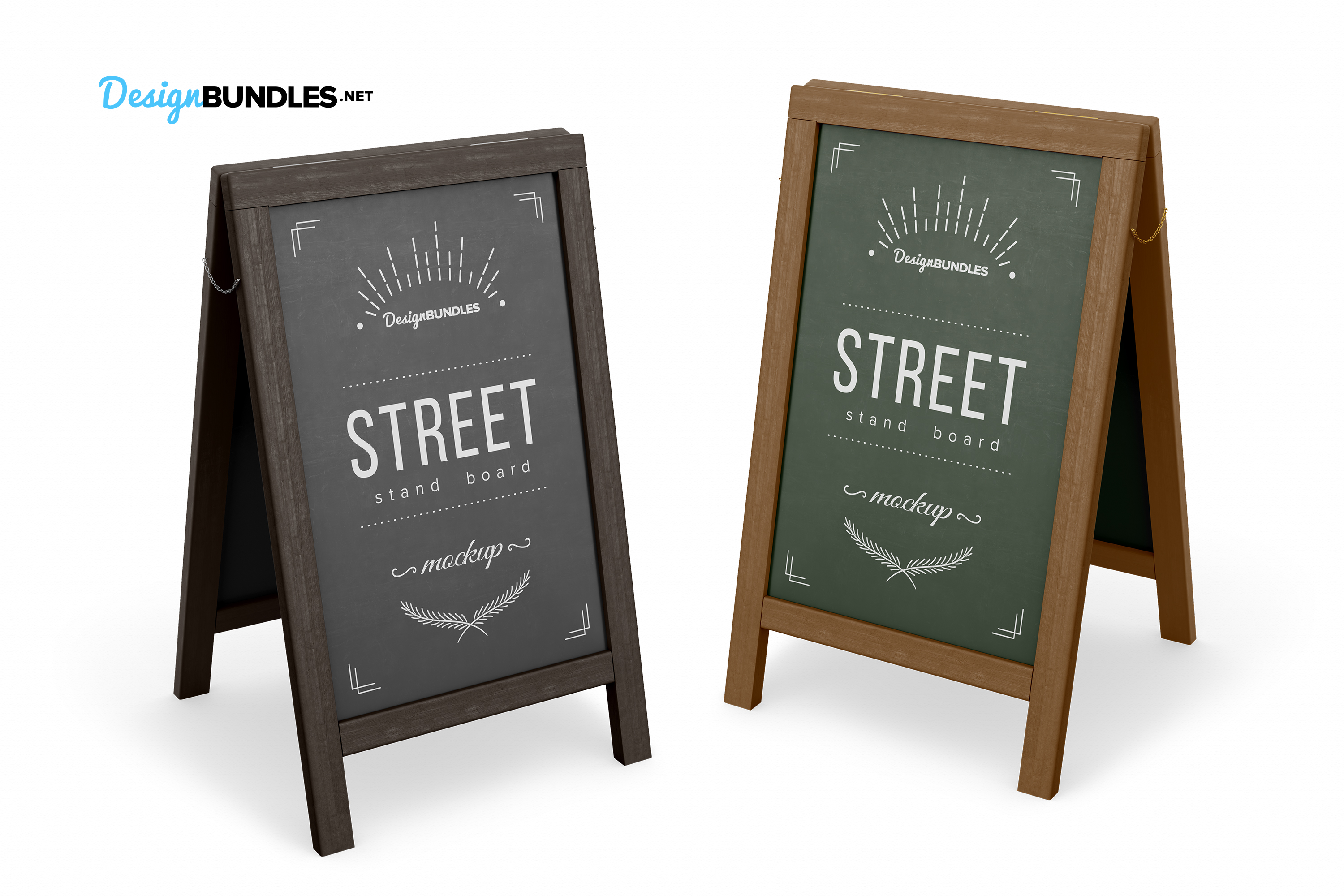 Wooden Sandwich Board Mockups