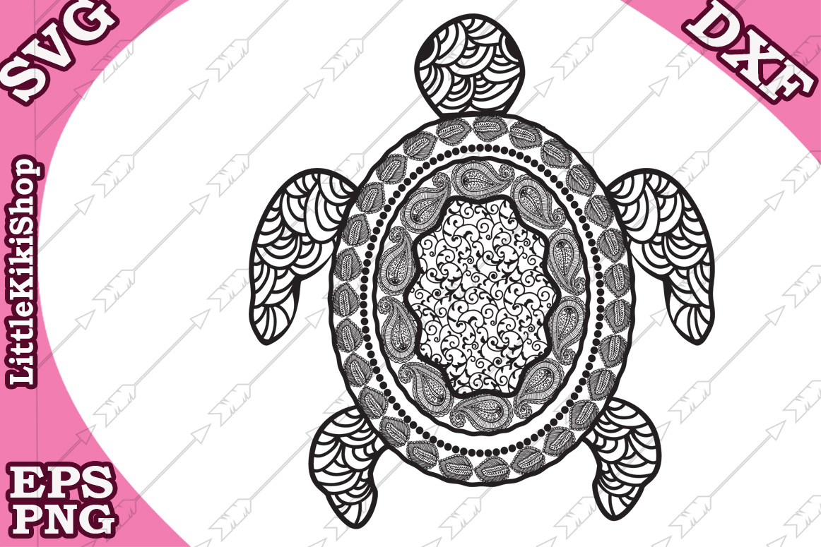 Download Zentangle Turtle Svg, Mandala Turtle Svg, Zentangle Animal ...