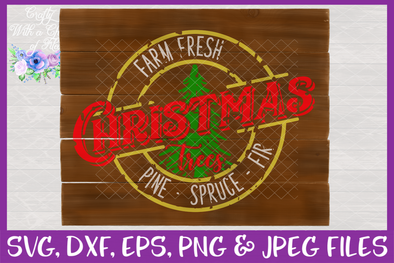 Download Rustic Farm Fresh Christmas SVG Farmhouse Christmas Design