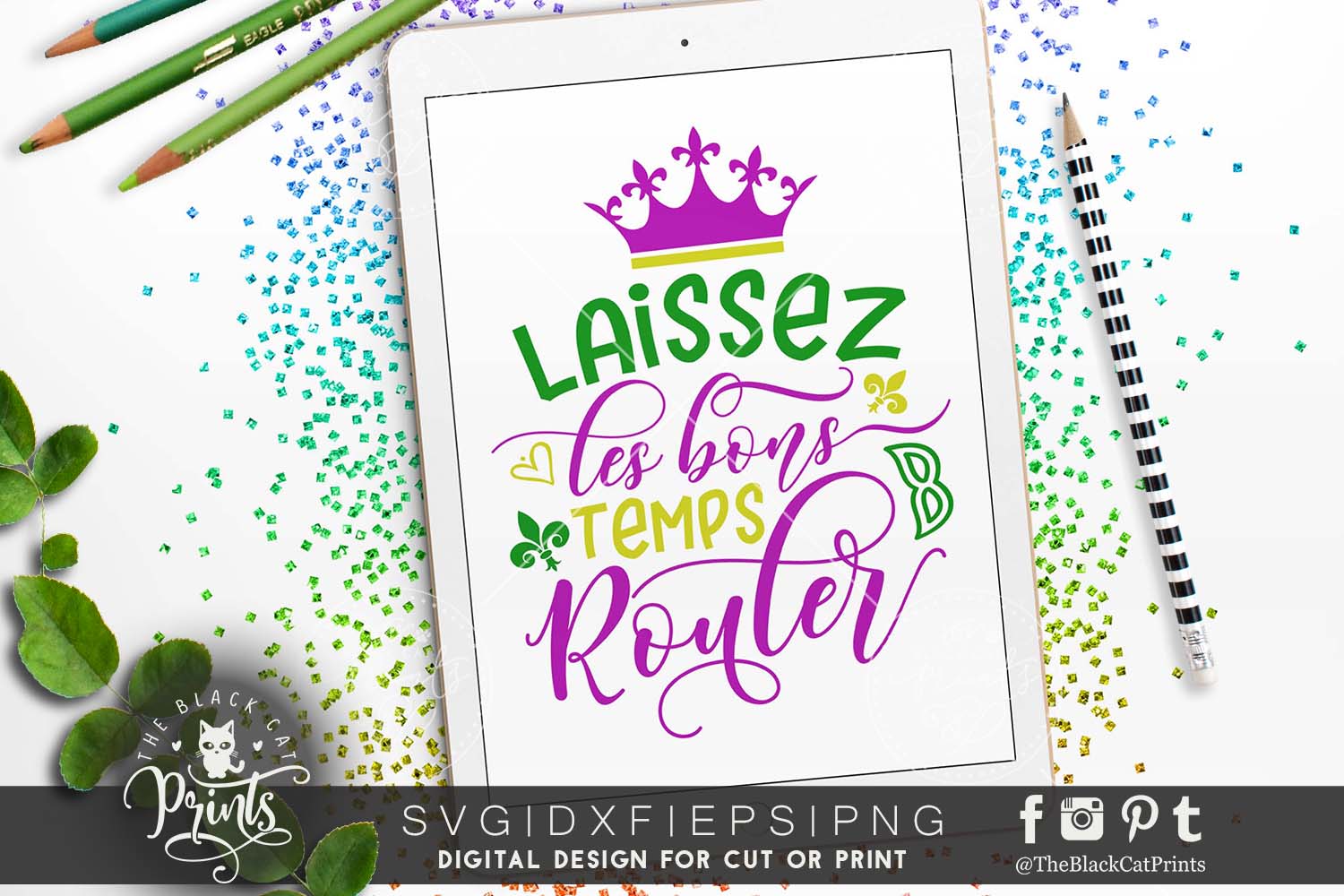 Laissez les bons temps rouler SVG DXF PNG EPS