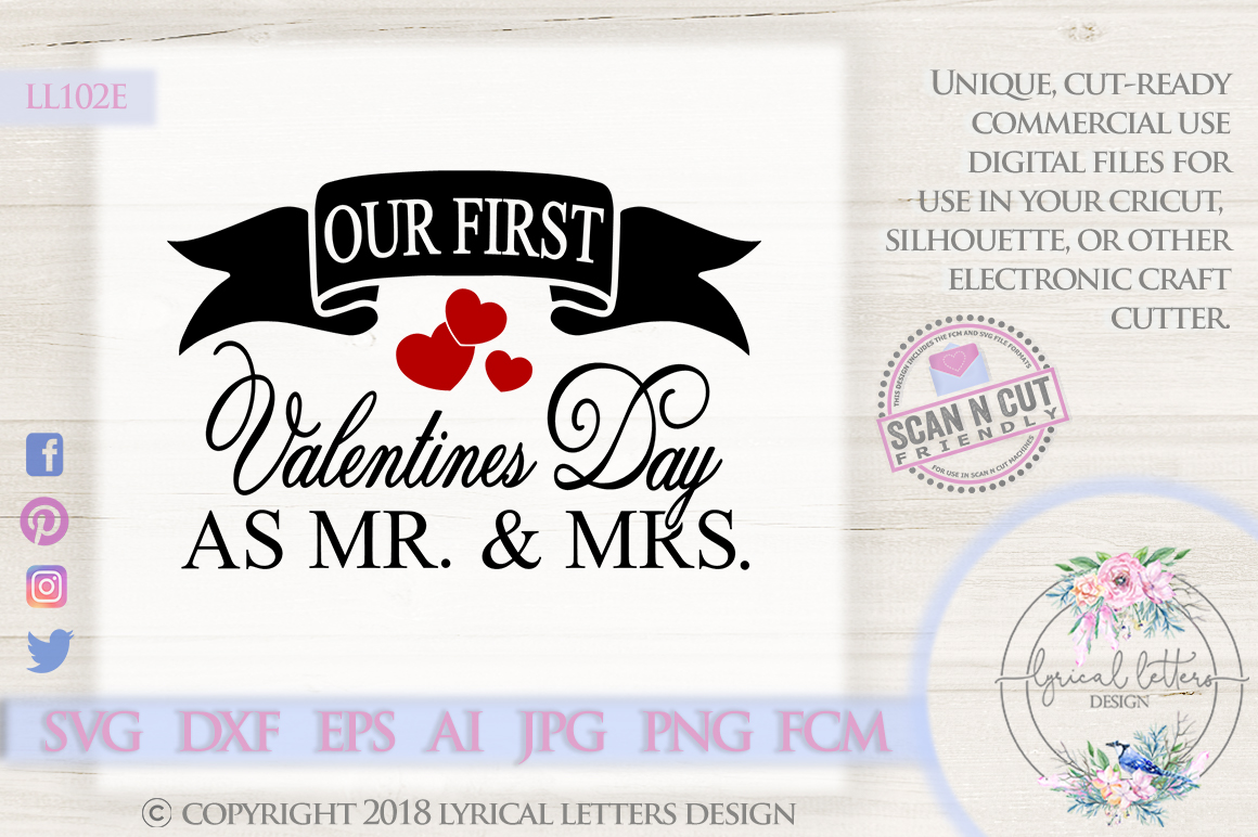 Download Our First Valentine's Day as Mr. and Mrs. SVG DXF LL102E ...