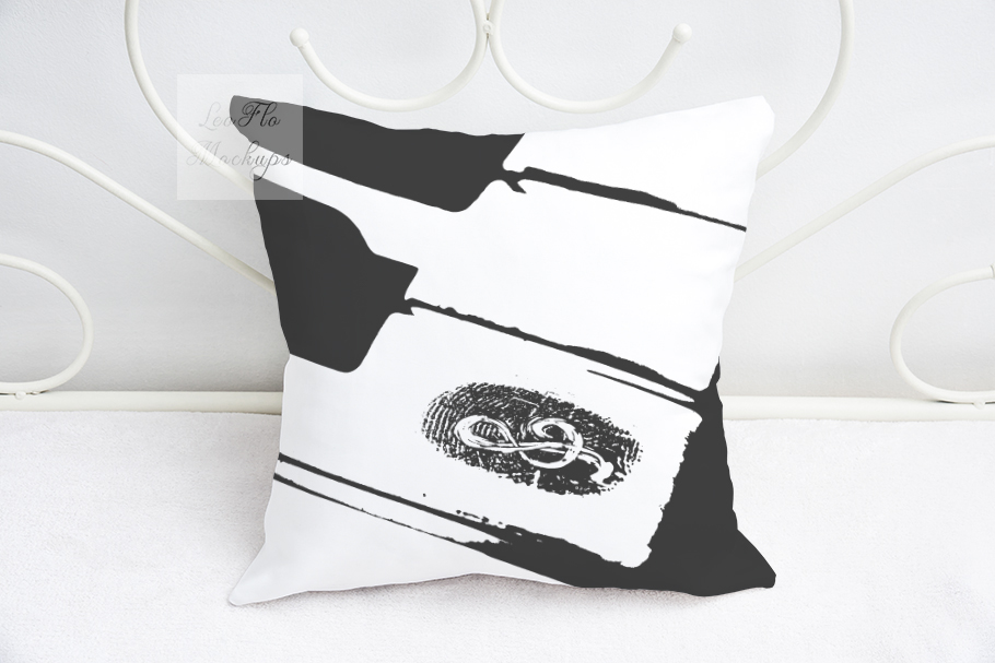 Download White pillow mock up cushion template mockup on blanket