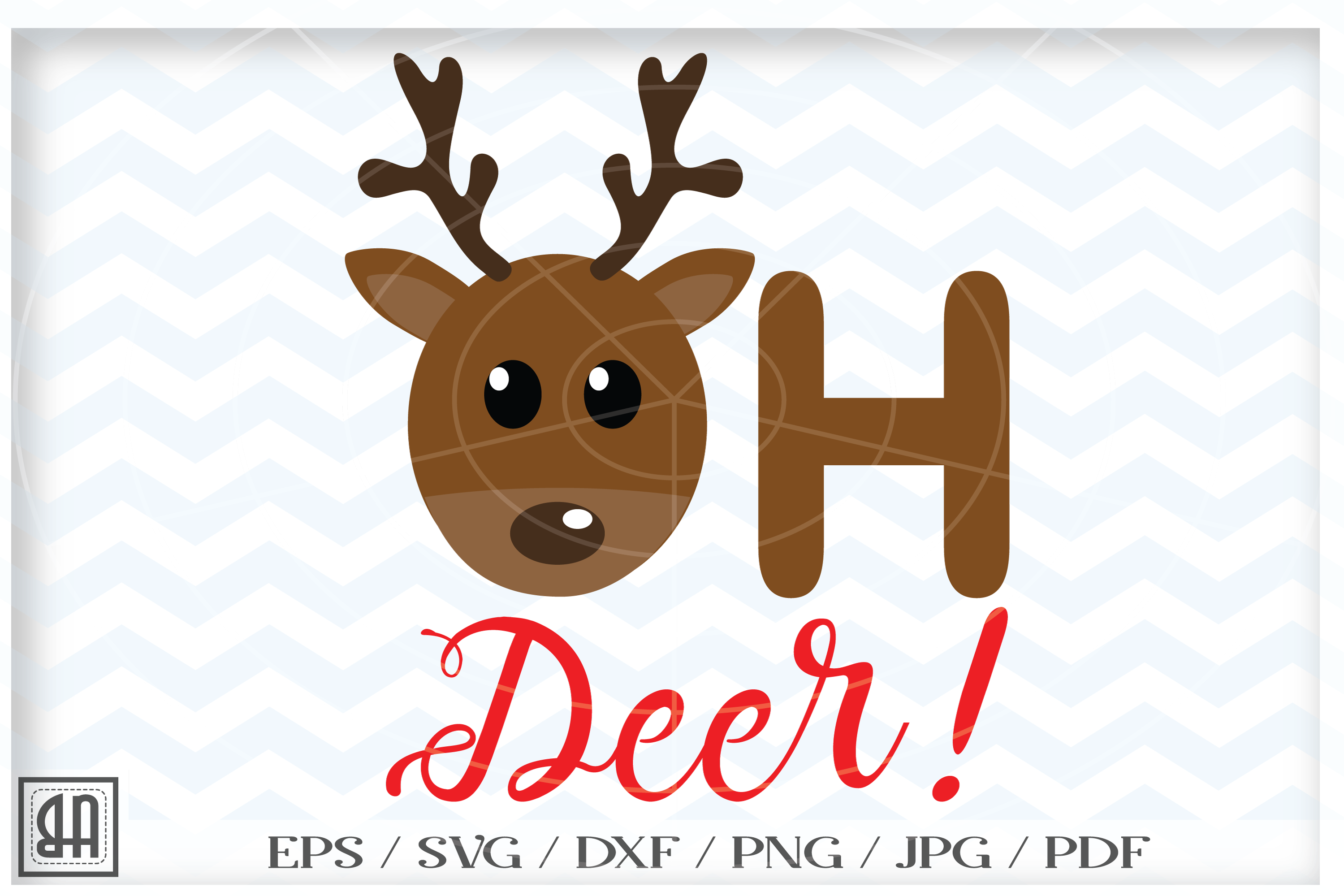 Download Oh deer Svg - Reindeer Cut Files - Christmas deer SVG file (121514) | SVGs | Design Bundles