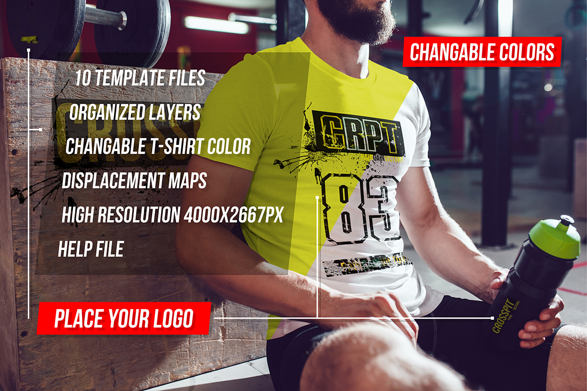 Download Sport T-Shirt Mock-Up (24482) | Mock Ups | Design Bundles