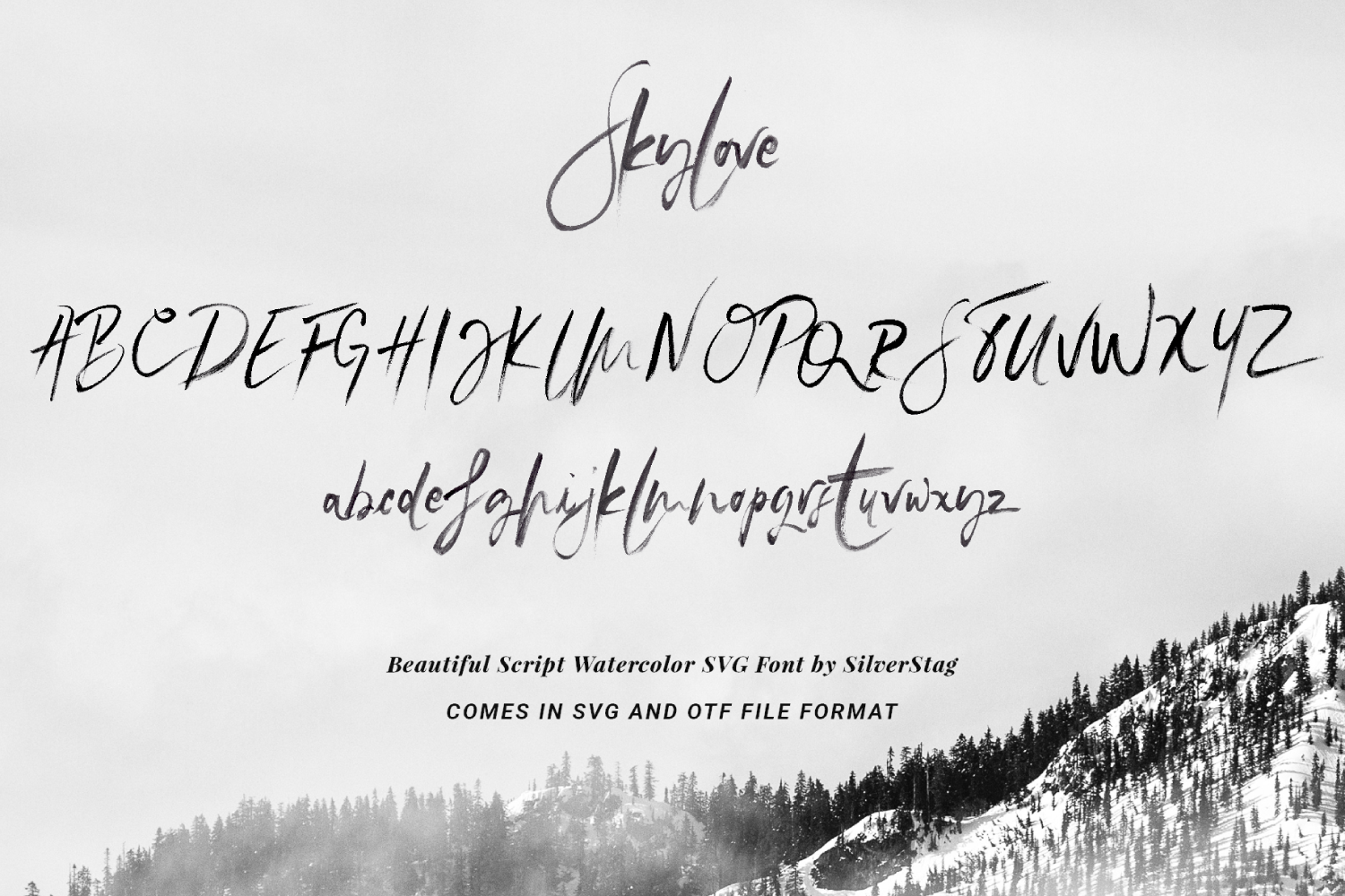 Download SkyLove SVG Unique Watercolor Script Font (103062) | Script | Font Bundles