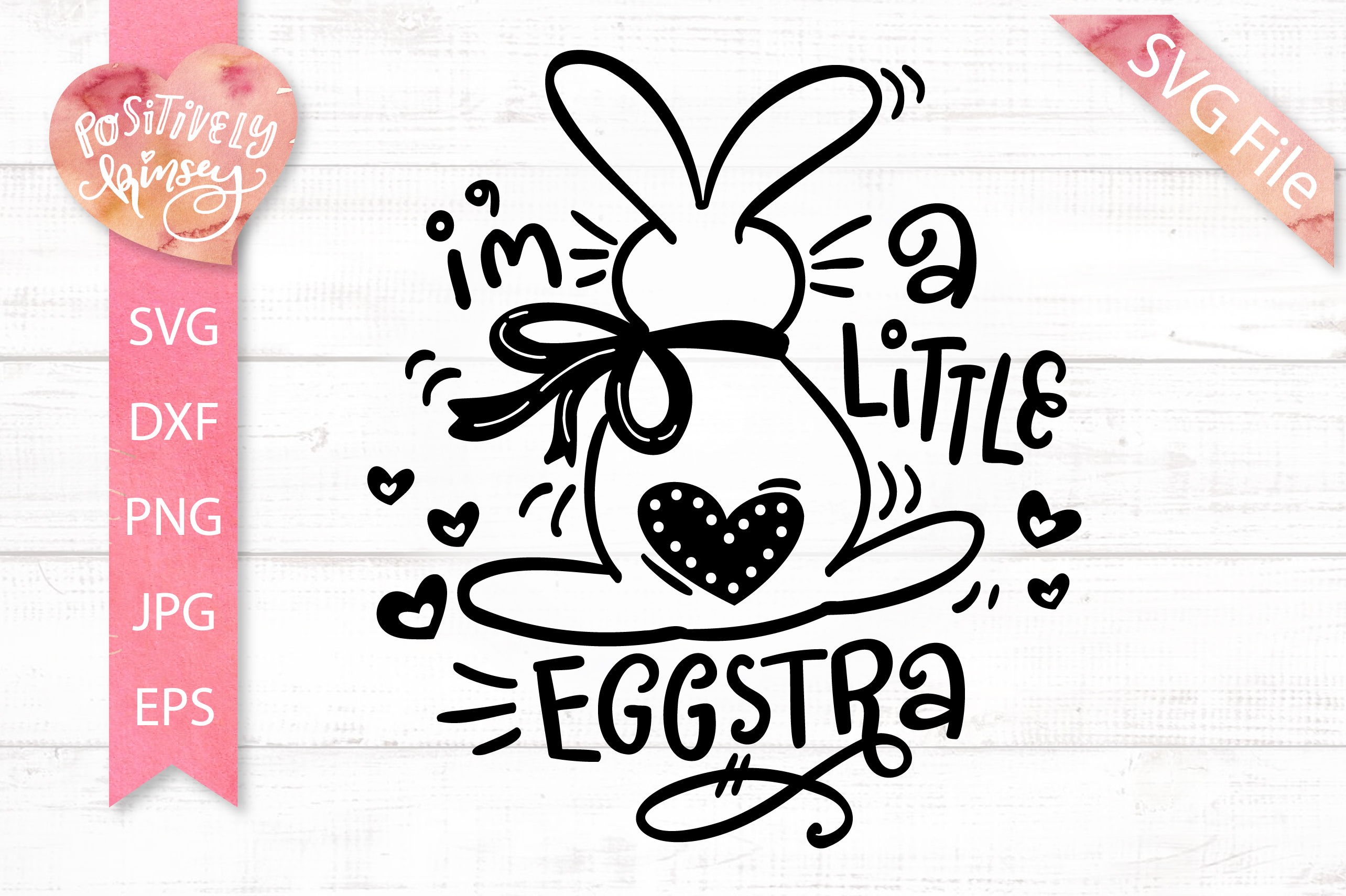 Funny Easter SVG, I'm a Little Eggstra, Kids Easter Shirt