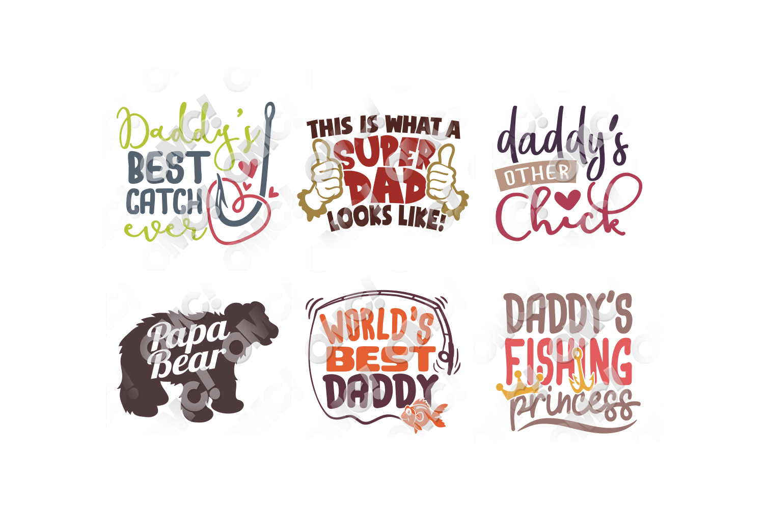 Download Fathers Day SVG Bundle in SVG, DXF, PNG, EPS, JPEG