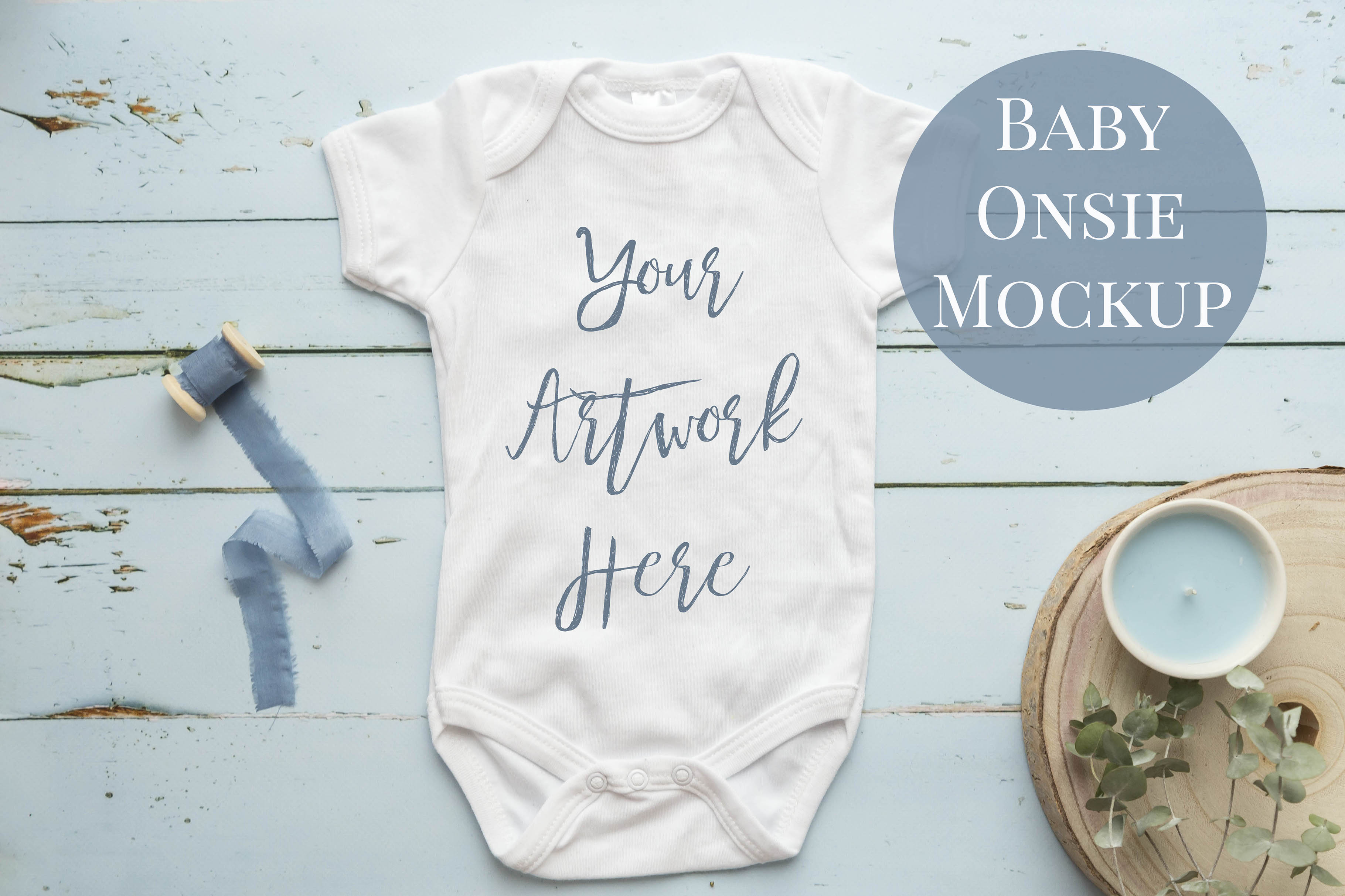 Download Onsie, Infant bodysuit Mockup (74222) | Mock Ups | Design ...