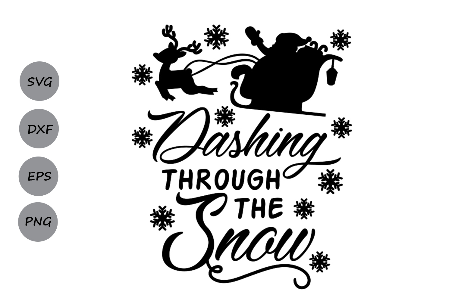 Download dashing through the snow svg, christmas svg, snowflakes svg. (177336) | SVGs | Design Bundles