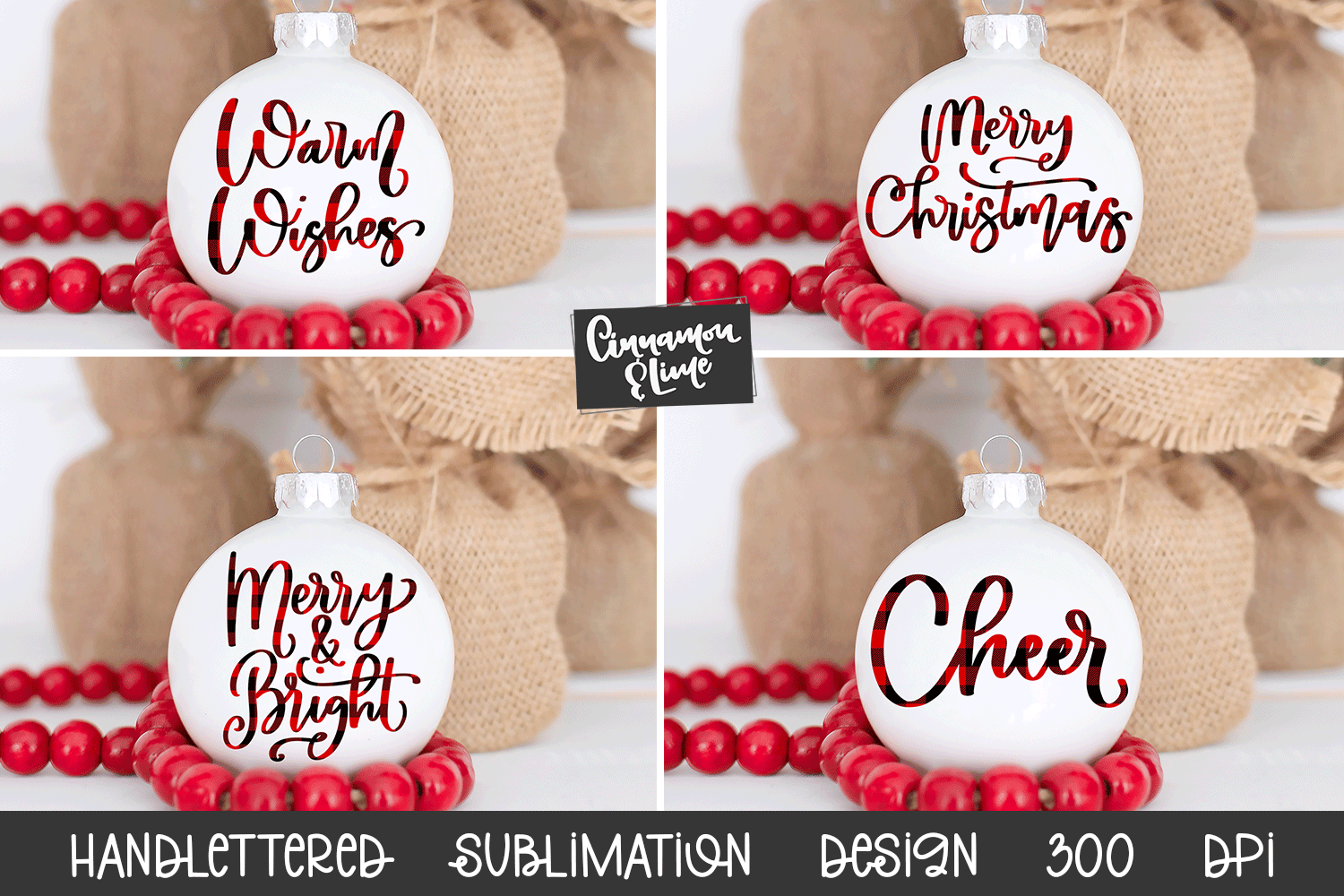Download Christmas Ornament Sublimation Design Bundle Handlettered (371662) | Sublimation | Design Bundles