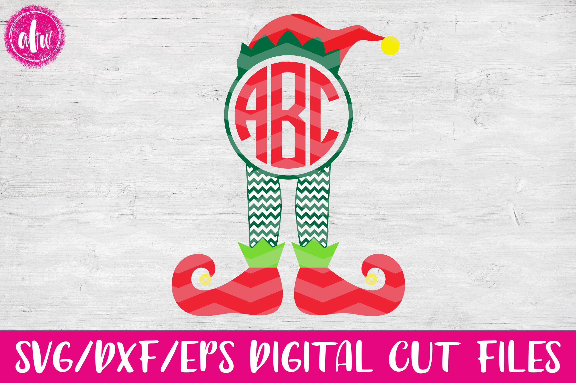 Download Monogram Elf Legs Bundle - SVG, DXF, EPS Cut Files