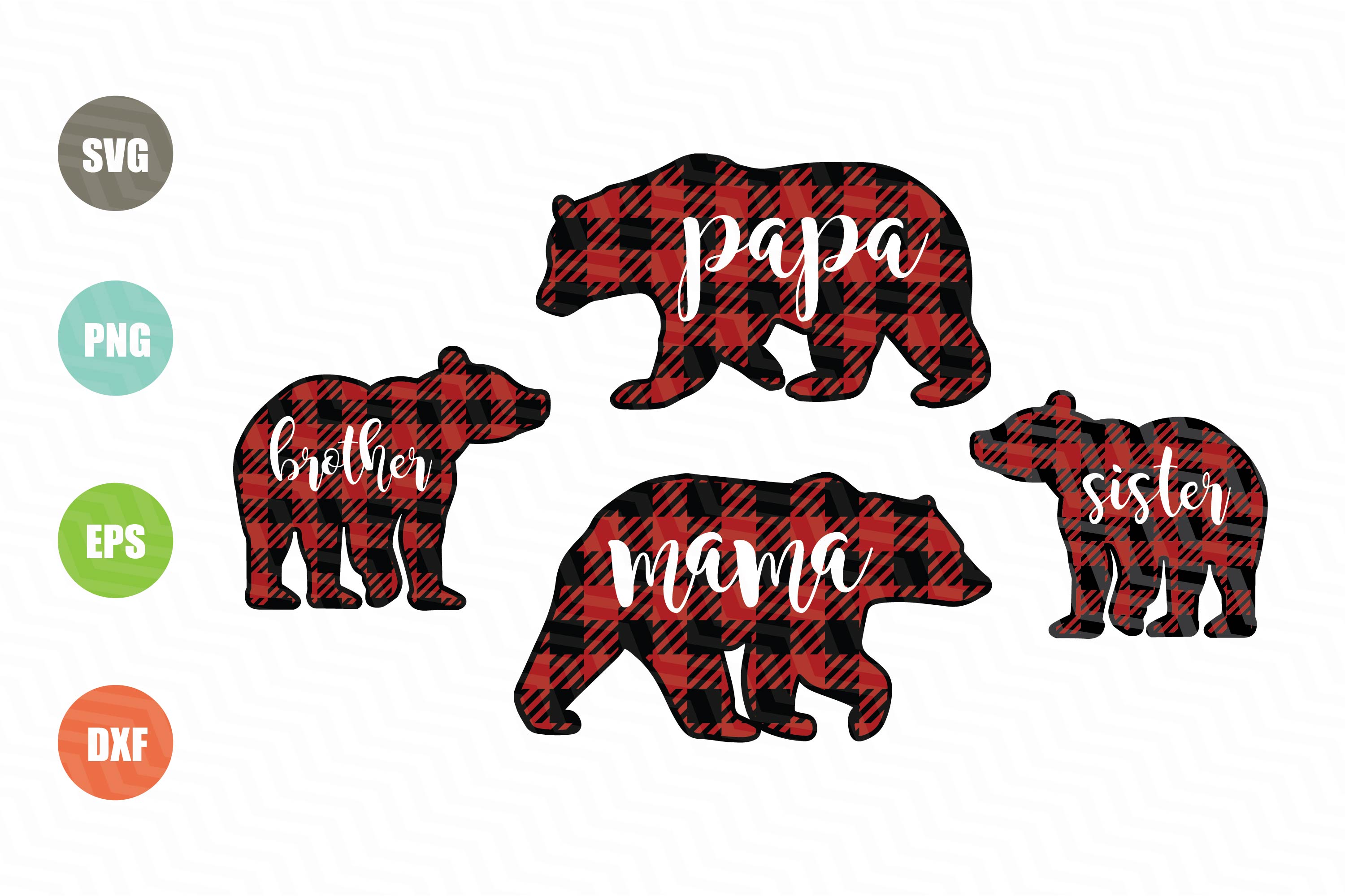 Download Bear Buffalo Plaid SVG