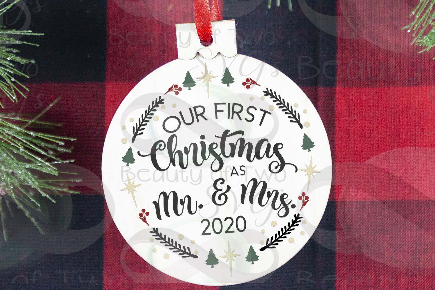 Download Our First Christmas as Mr & Mrs 2020 wreath svg newlywed ...