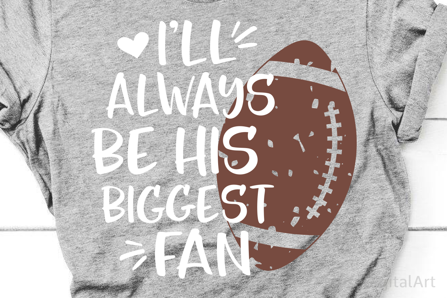 I'll Always Be His Biggest Fan Svg, Football Svg, Cheer Mom