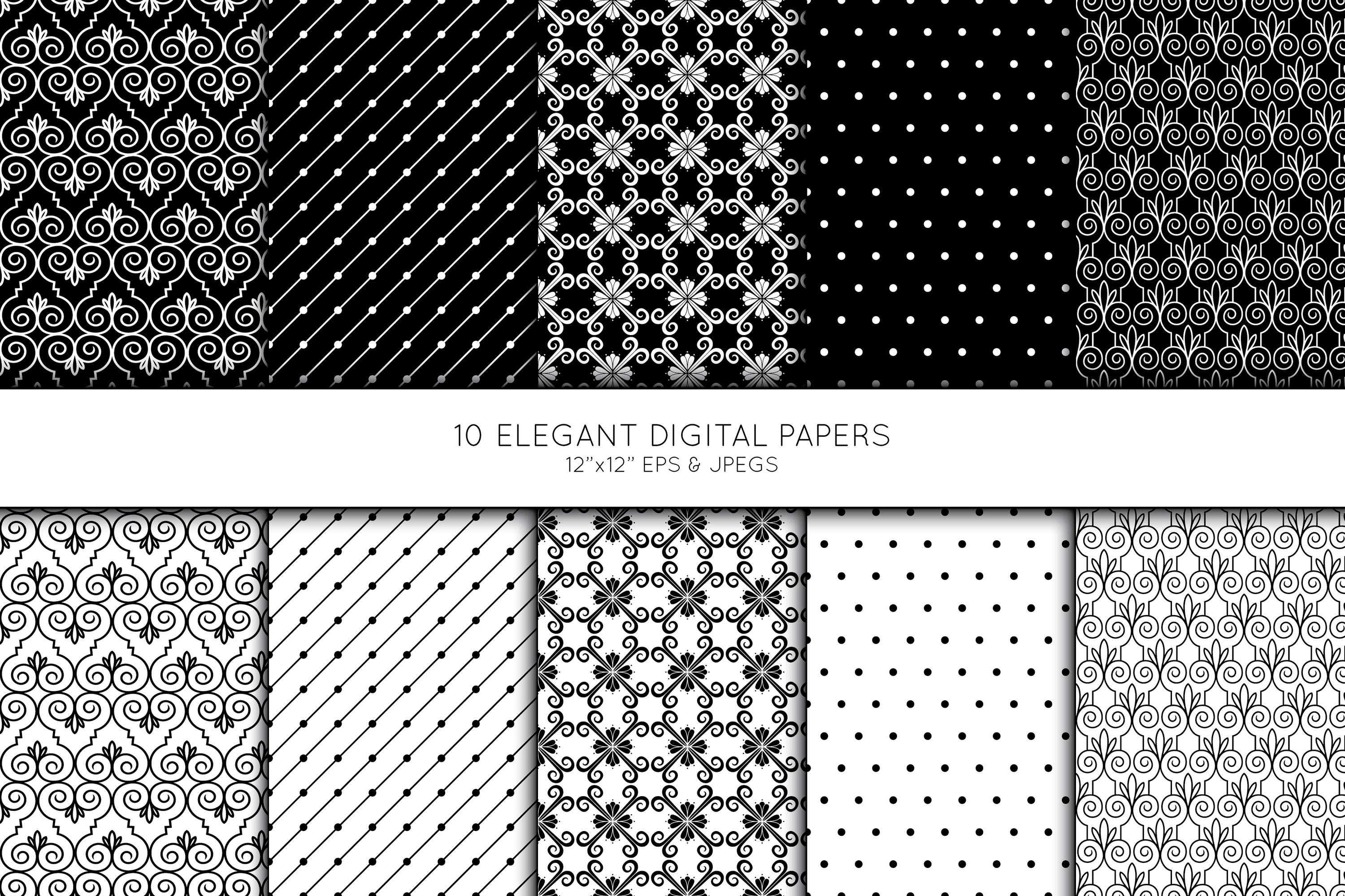 Download Elegant Swirl Digital Paper, Geometric Seamless pattern ...