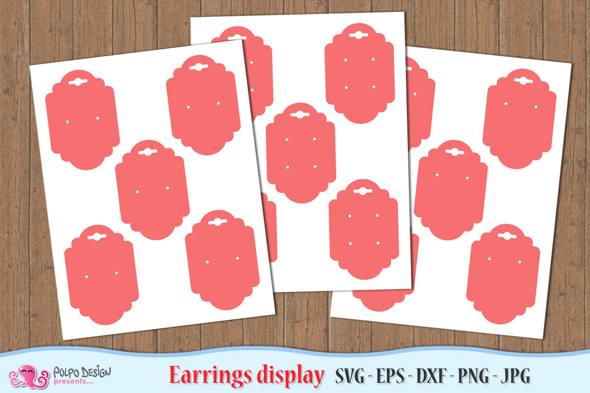 Download Earring Display Card SVG, Eps, Dxf, Png and Jpg